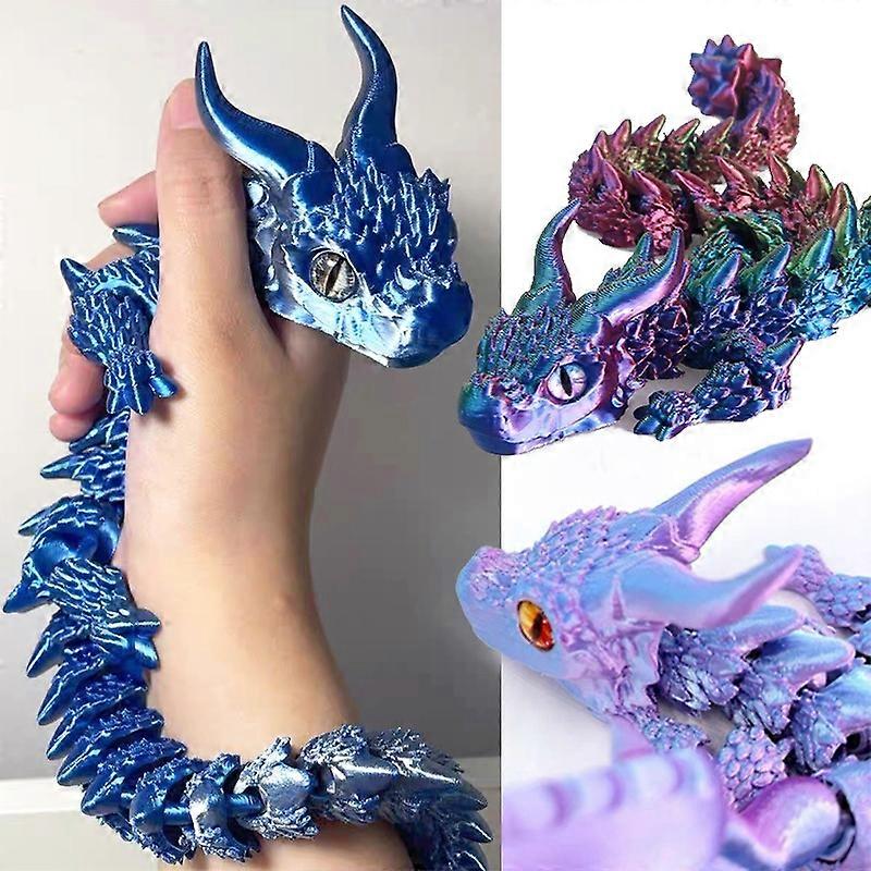 3D-tryckt Magic Dragon Toy – Ledad rörlig ledfidget – Gåva för skrivbordsdekorationer