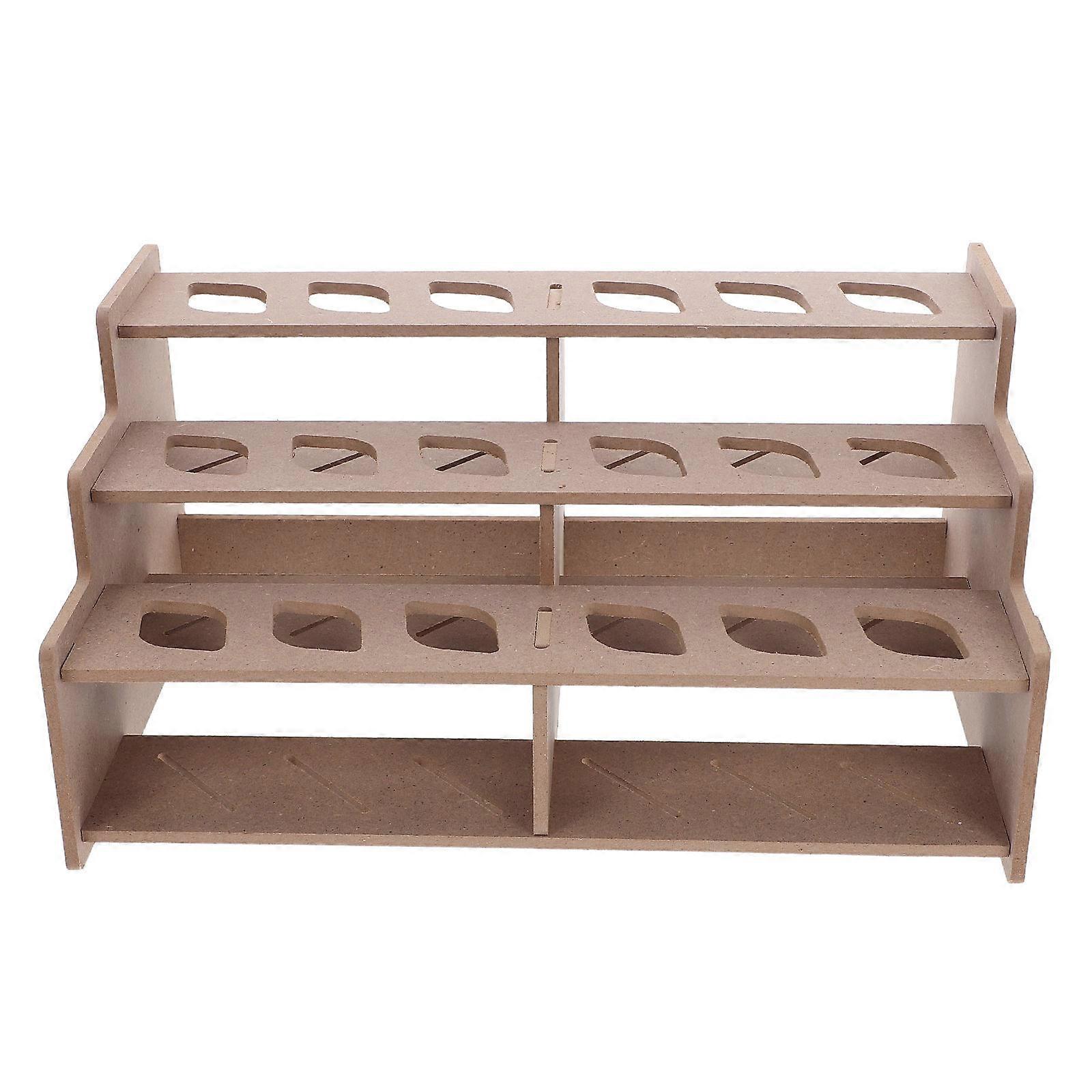 Compact Paint Tube Organizer Rack for Bottles – Space Saving Watercolor Storage with Brush Holder, Multi Functional Art Supply Display for Studios,