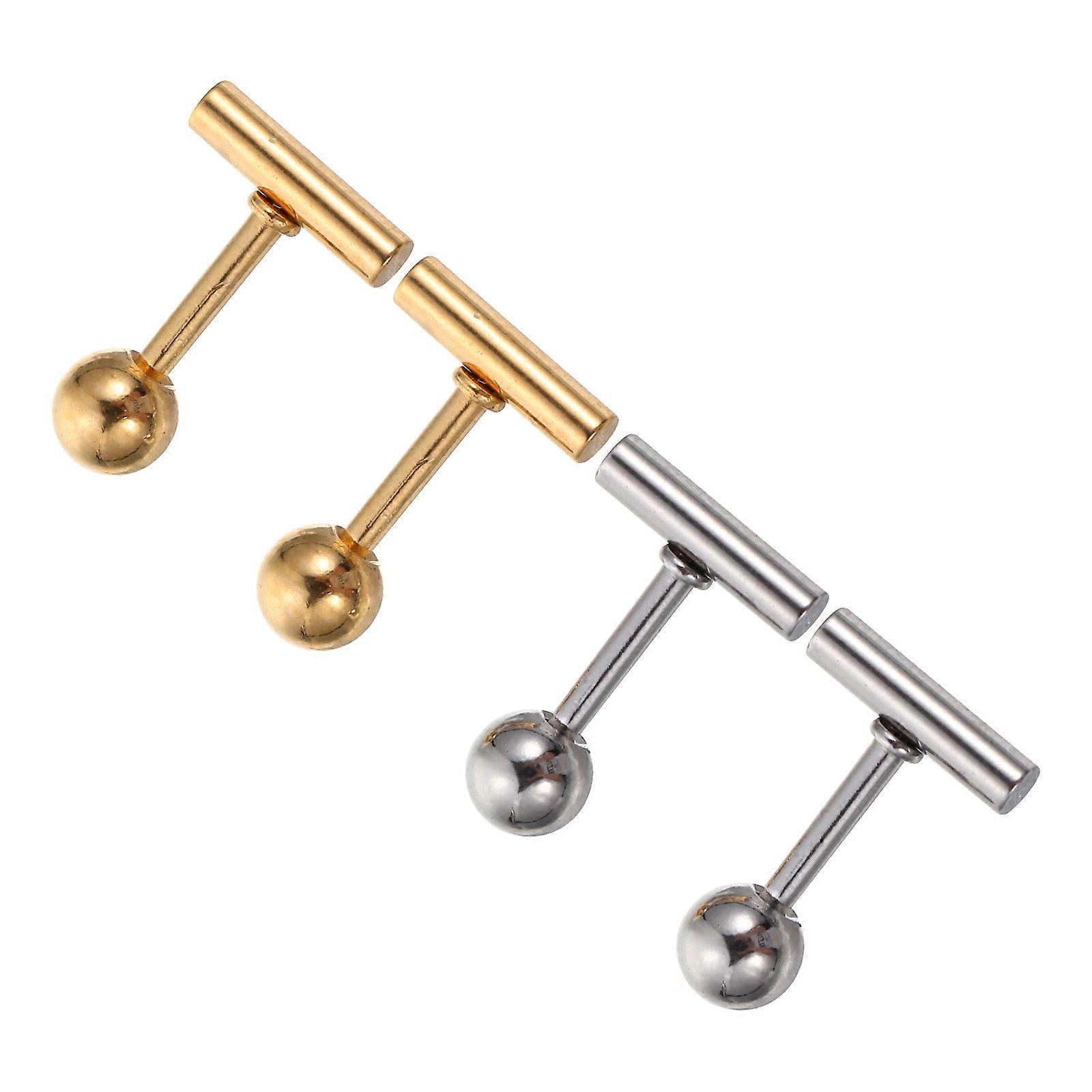 Here's a refined and professional product description based on the details you provided:
**2 Pairs of Simple & Tiny Stainless Steel Earrings –