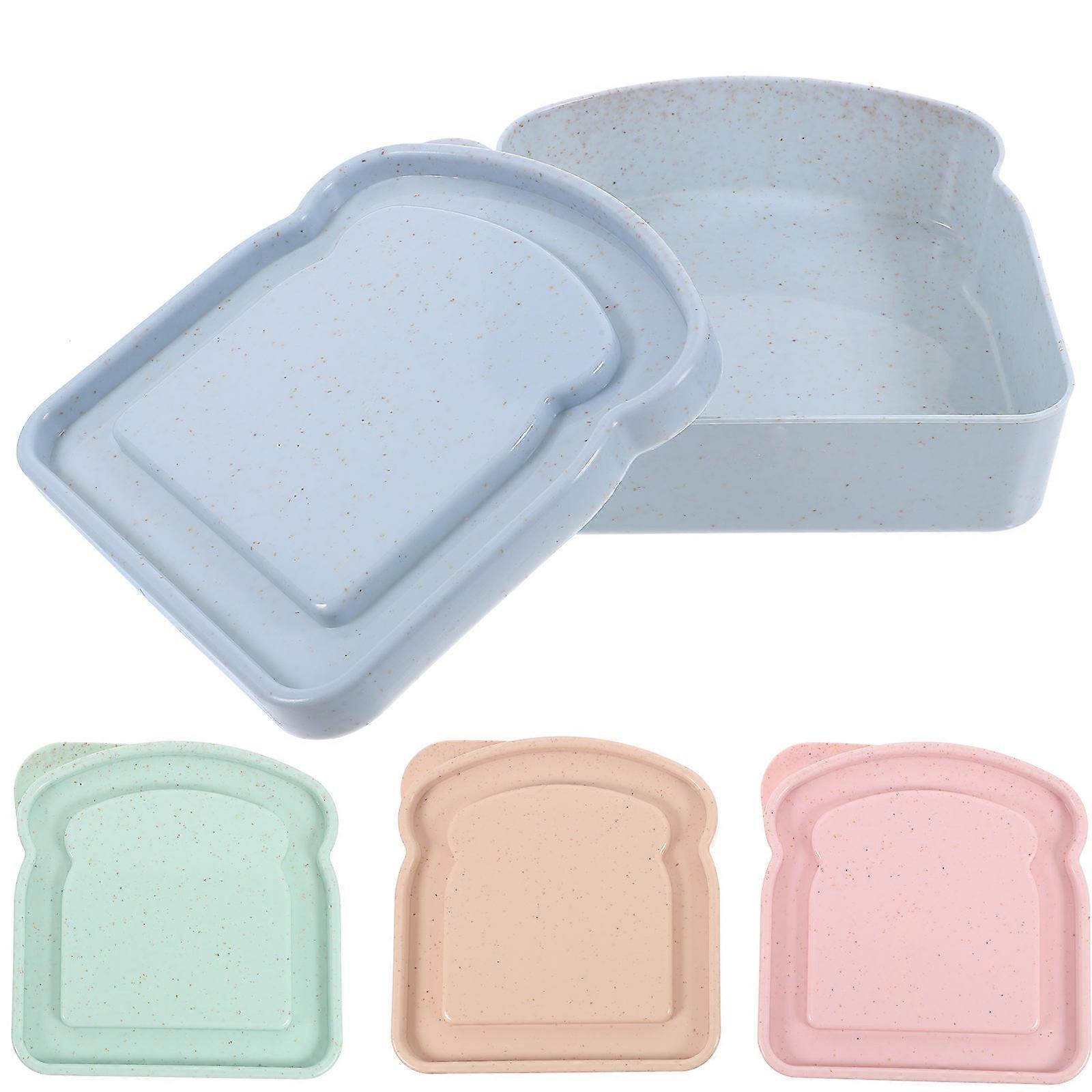 Reusable Straw Sandwich Container for Food Storage with Assorted Color and Secure Sealing 4pcs