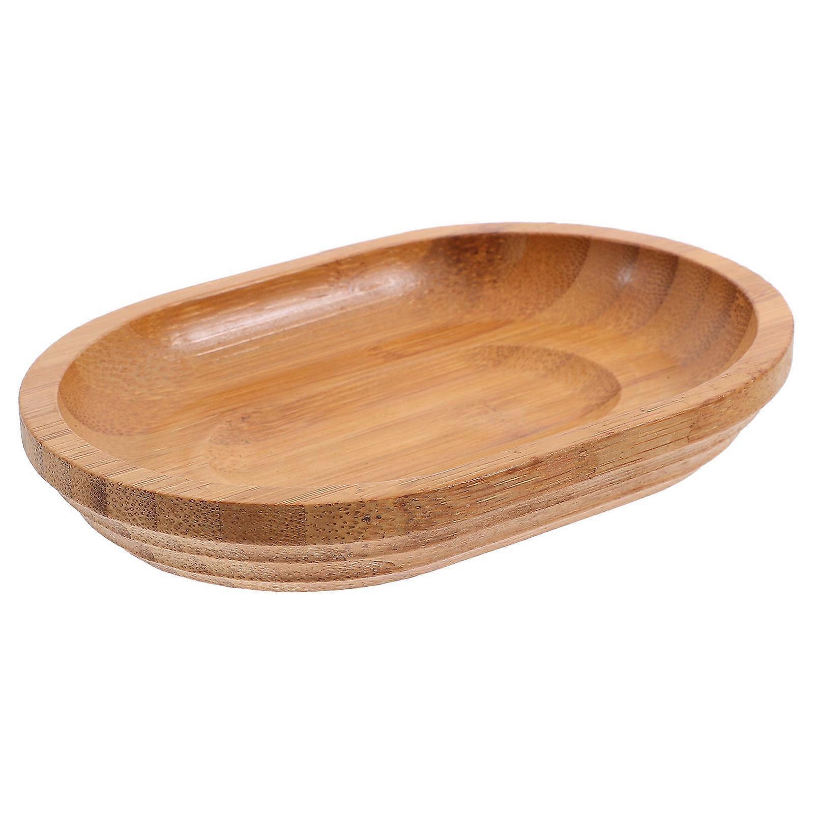 Bamboo Soap Dish Rustic Tray For Bathroom Kitchen 1 Set Draining Holder Vanity Sink Bar Countertop