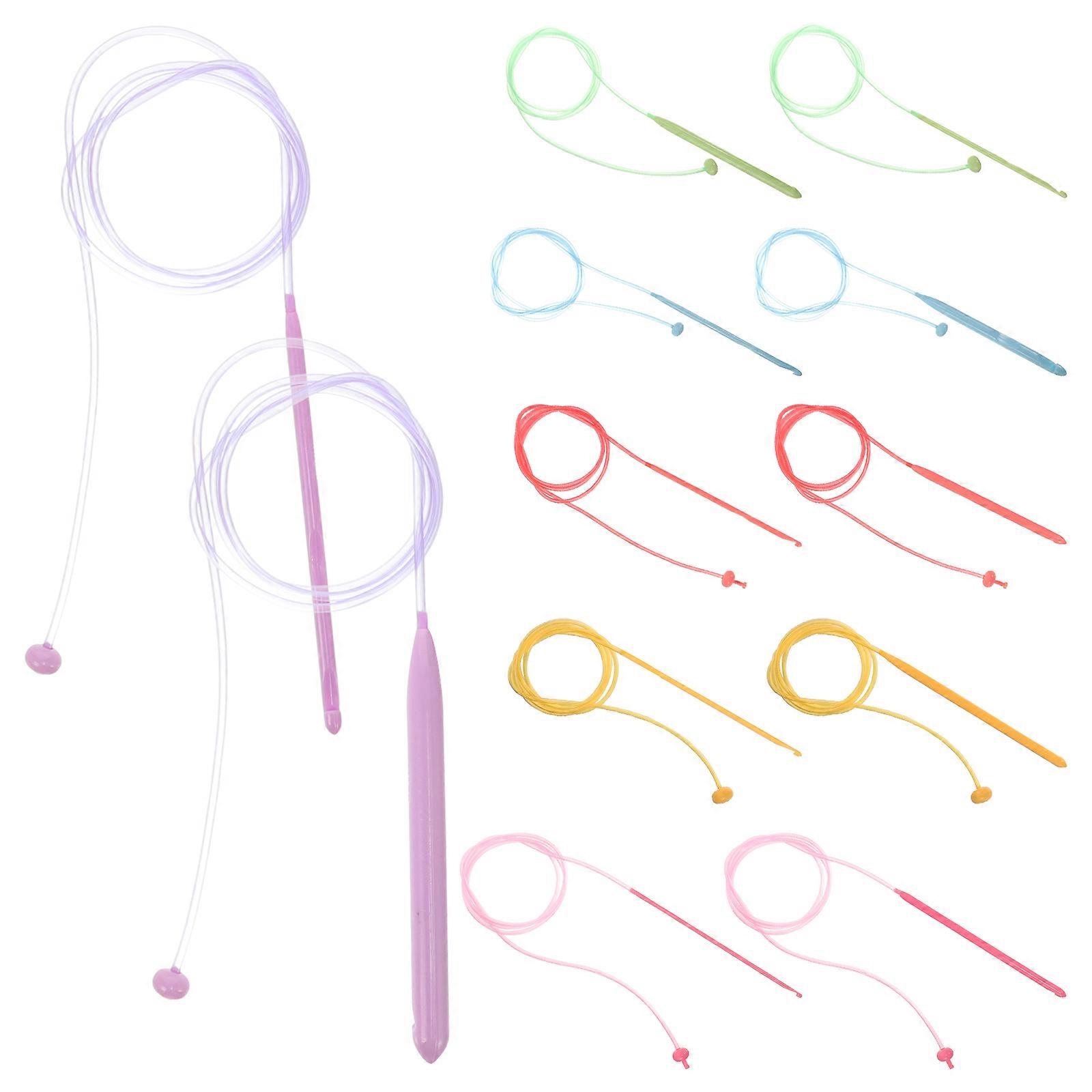 Knitting Hooks Crochet Needles Circular Sewing For Making Blankets Sweaters Hats Scarves Gloves 12Pcs