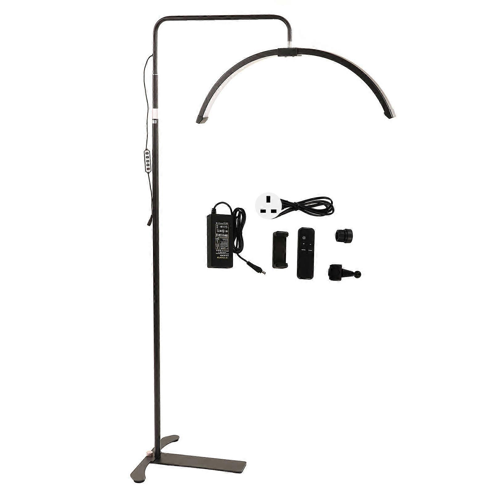 26in LED Lights Kit 360 Degrees Adjust 10 Gears Live Streaming Light with Phone Holder Extendable Stand 110‑240V UK Plug