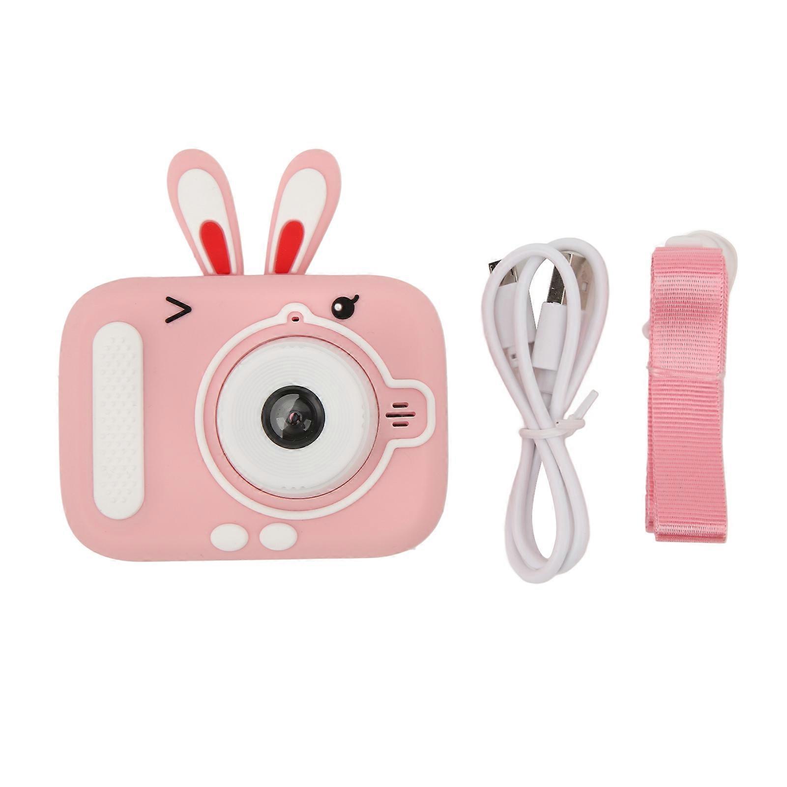 Kids Camera Toy 2.0 Inch Screen 1080P Video 2000W Dual Camera Toddler Digital Camcorder with Flash for Children Pink