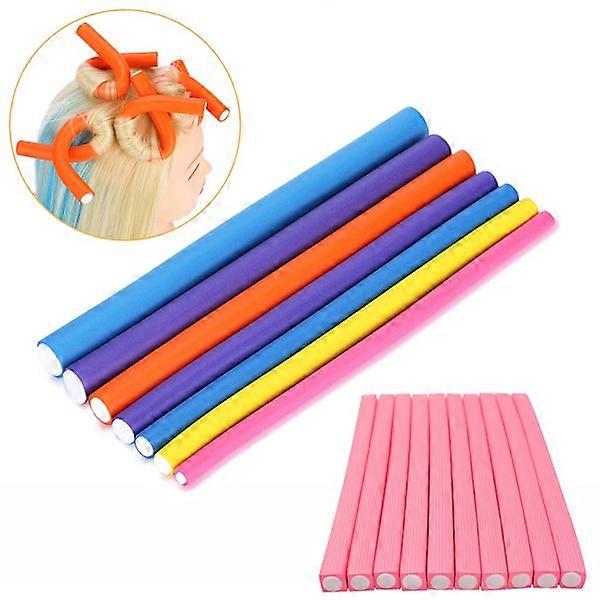 10 יחידות מסלסל שיער ללא חום מוט מסתלסל קצף שיער גלילי שיער גמיש מסתלסל סרט מסתלסל מוט עיצוב DIY אביזרי עיצוב DIY