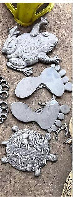 אבן קפיצה של צפרדע מברזל יצוק לשביל גן חיצוני פסל צפרדע אבן דקורטיבית לפטיו בחצר וגינון שביל