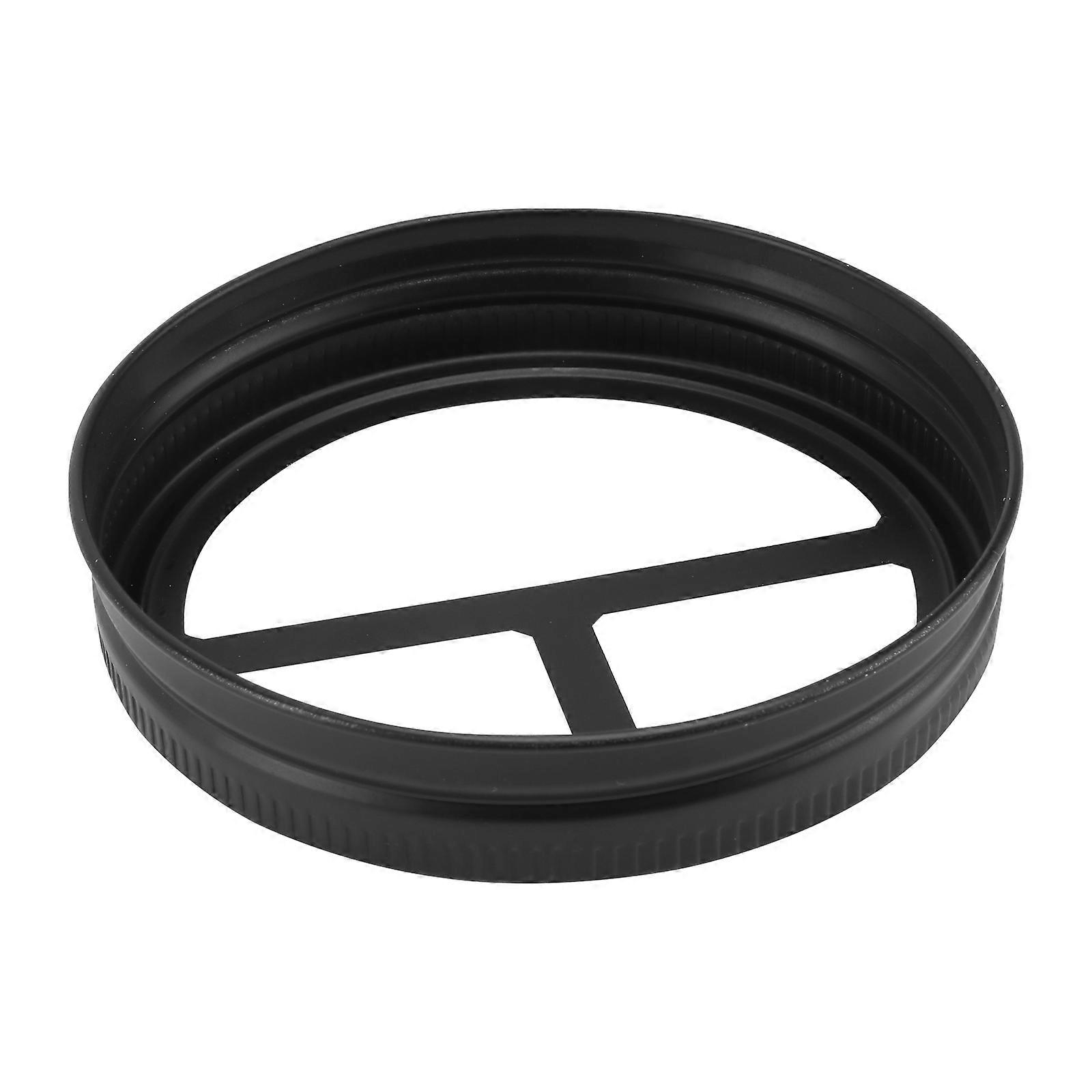 Black Stainless Steel Jar Lids for Canning with Divided Compartment Design Easy to CleanReusable Fits Mason Jars