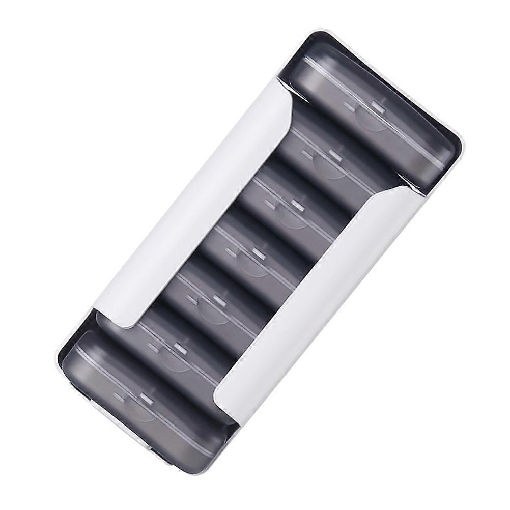Portable Medicine Storage case with 7 Layers and 28 Compartments Dustproof ABS PP Grey for Daily Pills Organization