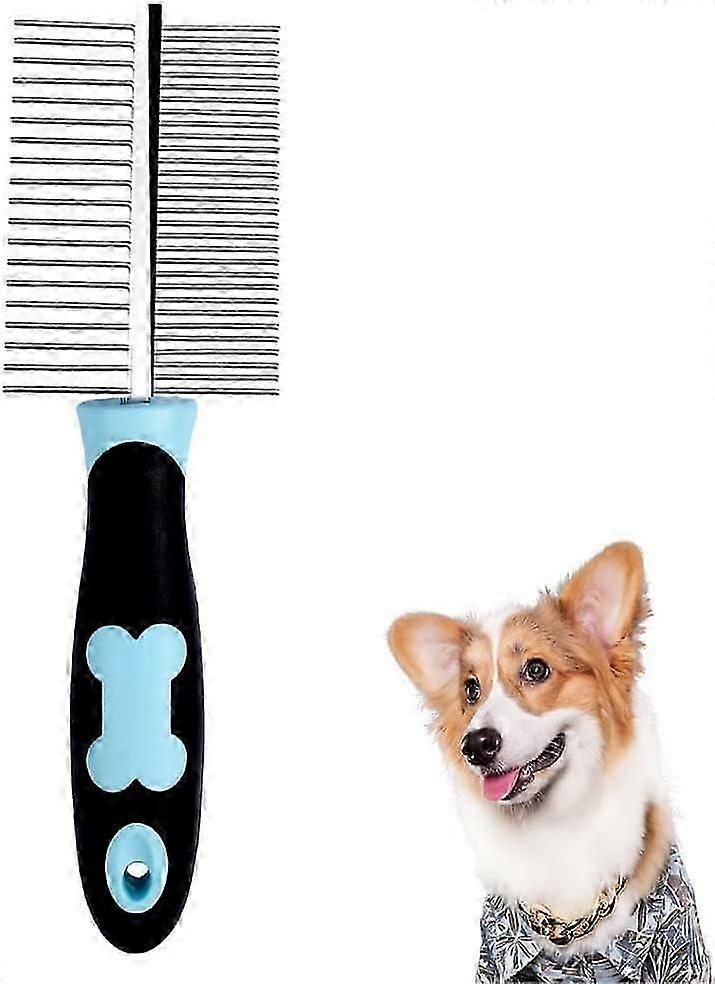 Pente para Animais de Estimação, Pente de Tosa Dupla Face para Cães e Gatos 2 em 1 Cabelo C WGQ