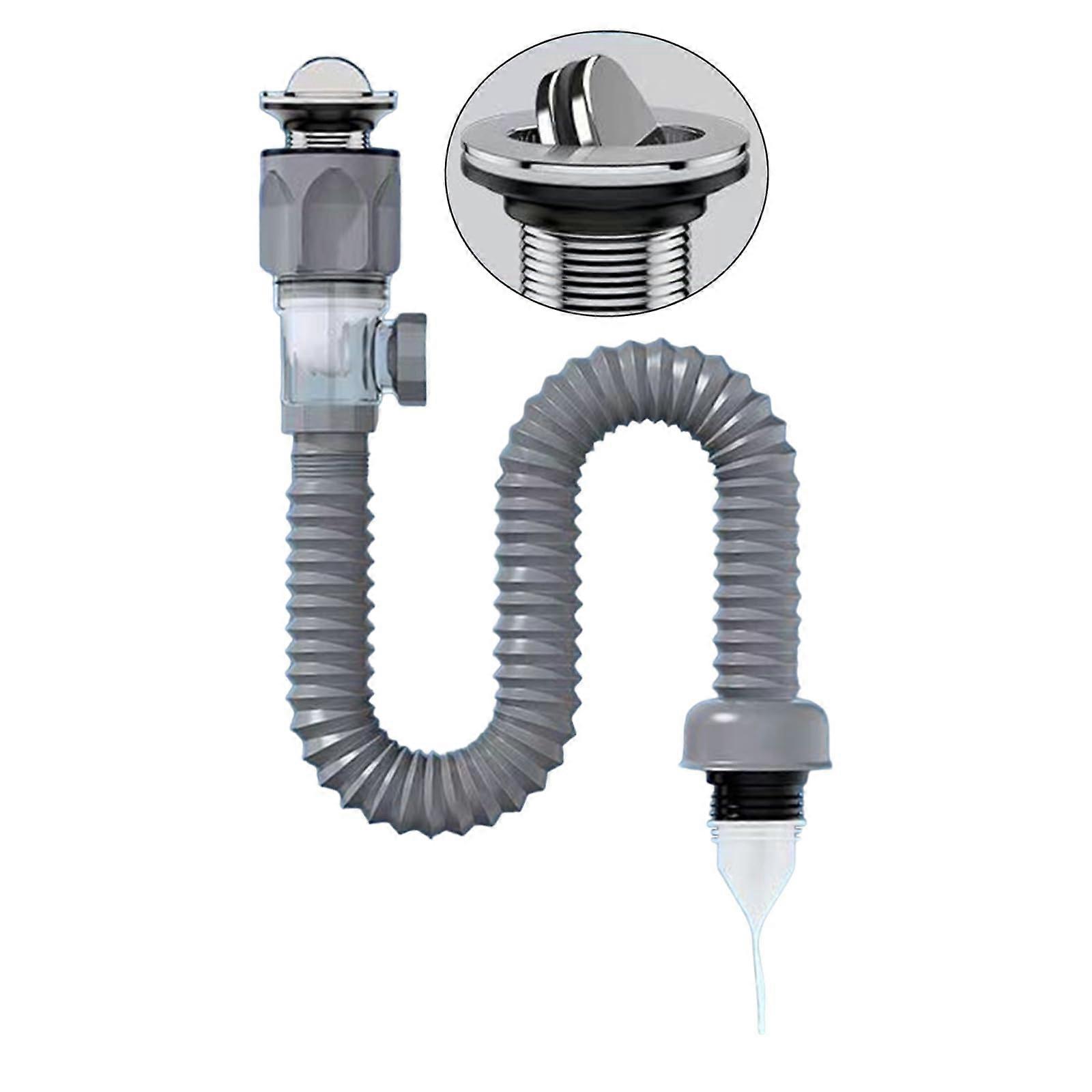 Einfache Installationsspüle Abflusssatz ABS Stahlspüle Abflussbaugruppe Graues Effektives Filtrat System 2