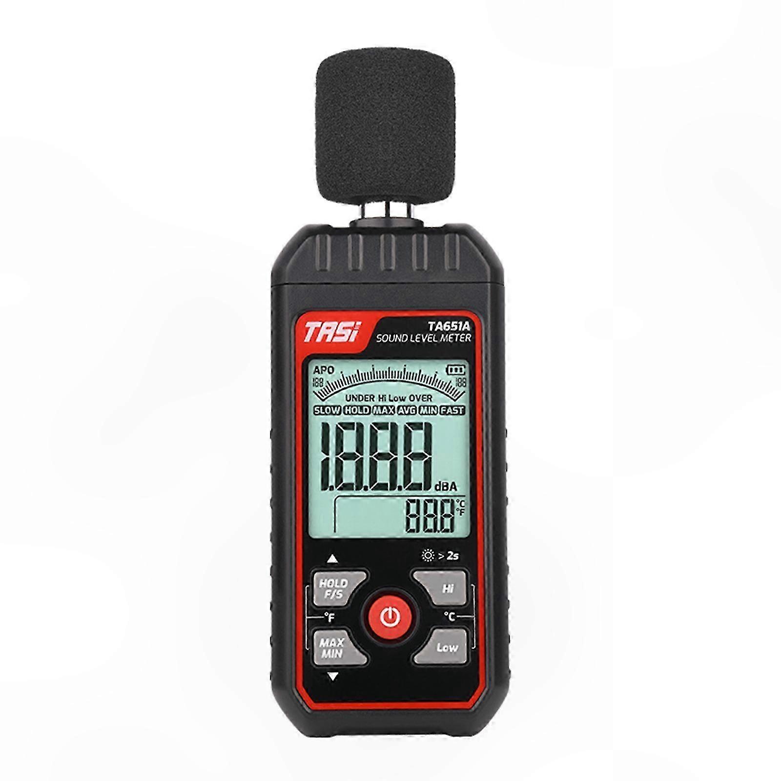 Digital Sound Level Meter Noise Tester Sound Detector Decible Monitor 30-130dB osMeasuring Instrument Alarm Decibel