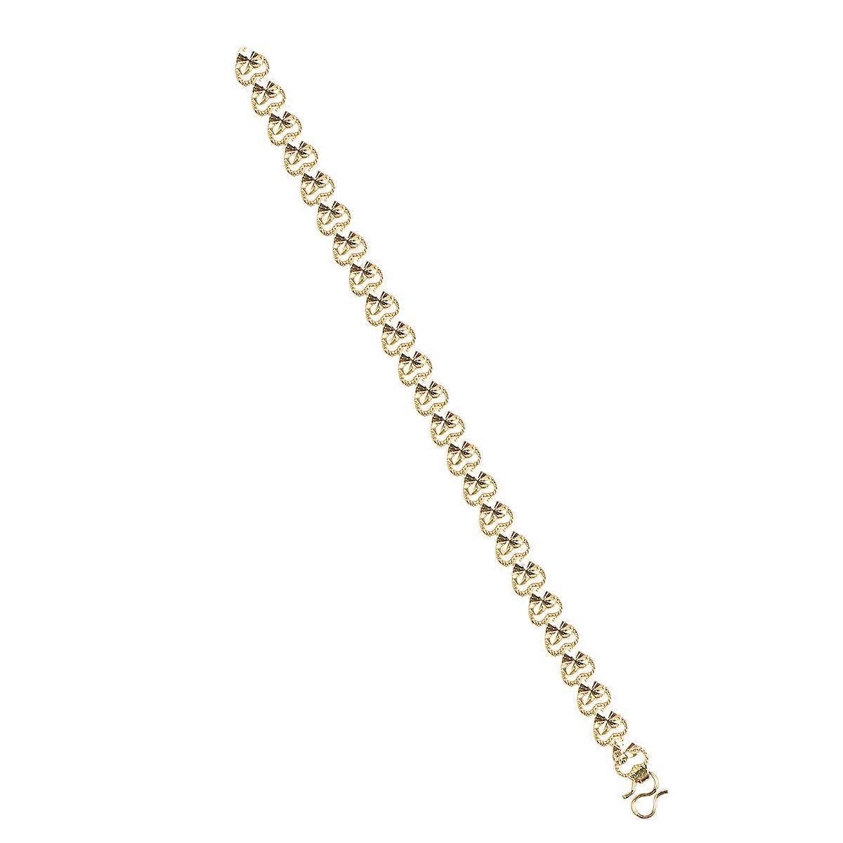 シンプルなデザインのエレガントな黄金色の女性の女の子のためのハート型の銅ブレスレットファッションアクセサリー1セット