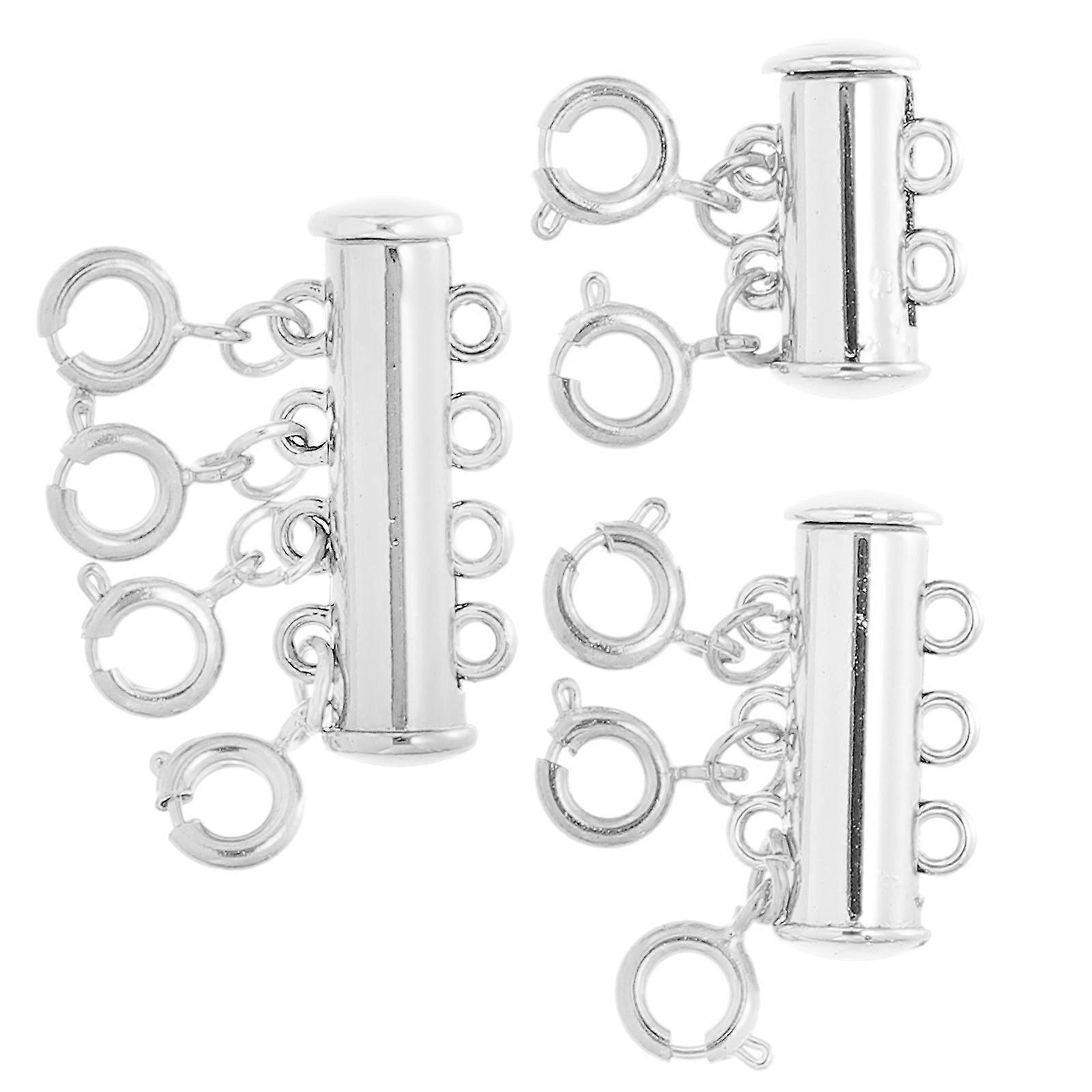 Magnetic Jewelry Connector Clasp 3Pcs DIY Necklace Buckles Alloy Accessory 2.2X2Cm High Polished Shiny Smooth Surface