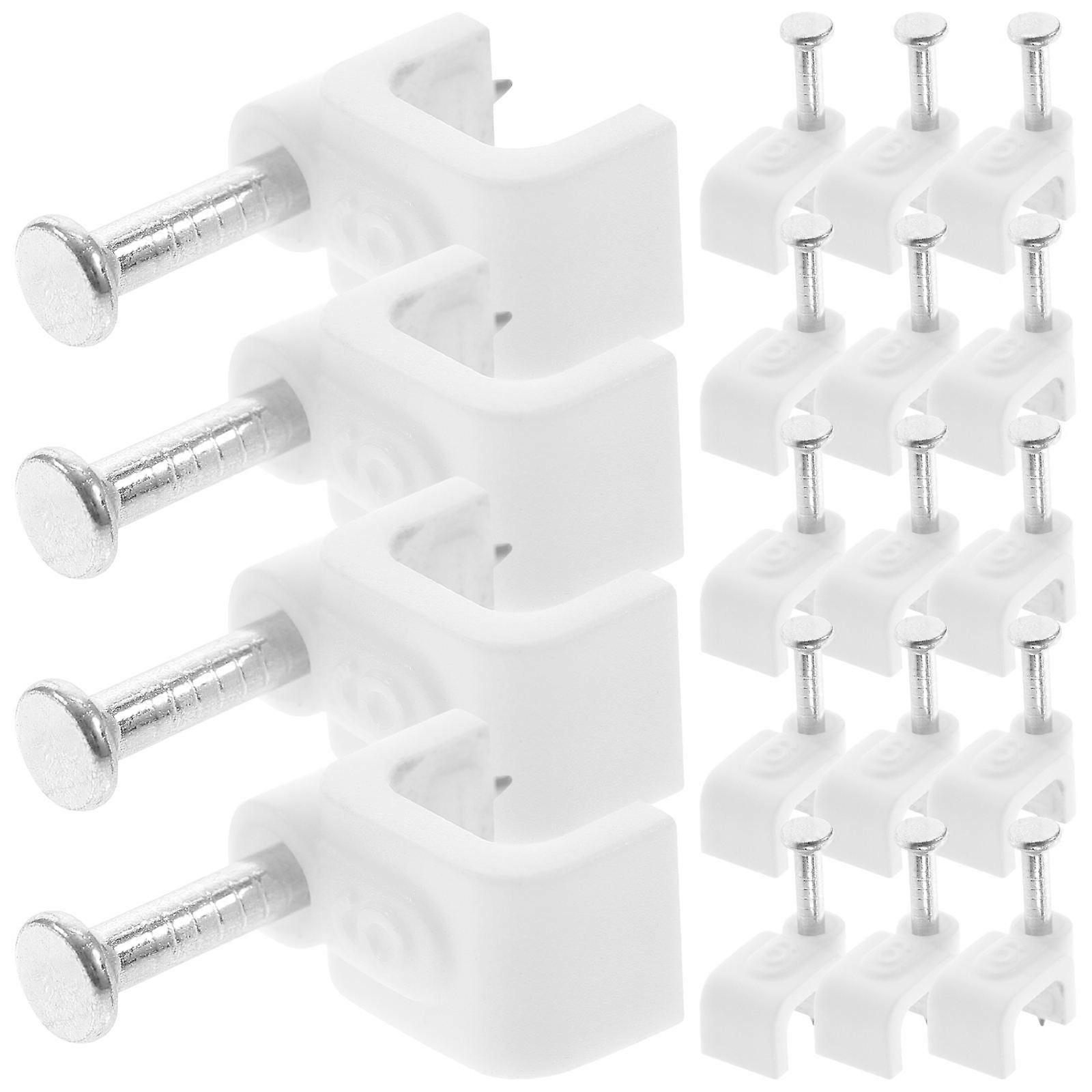 Wall Cord Clips 500Pcs Cable Tack Holders For Office Use Strong Bearing Capacity Aging Resistant Built