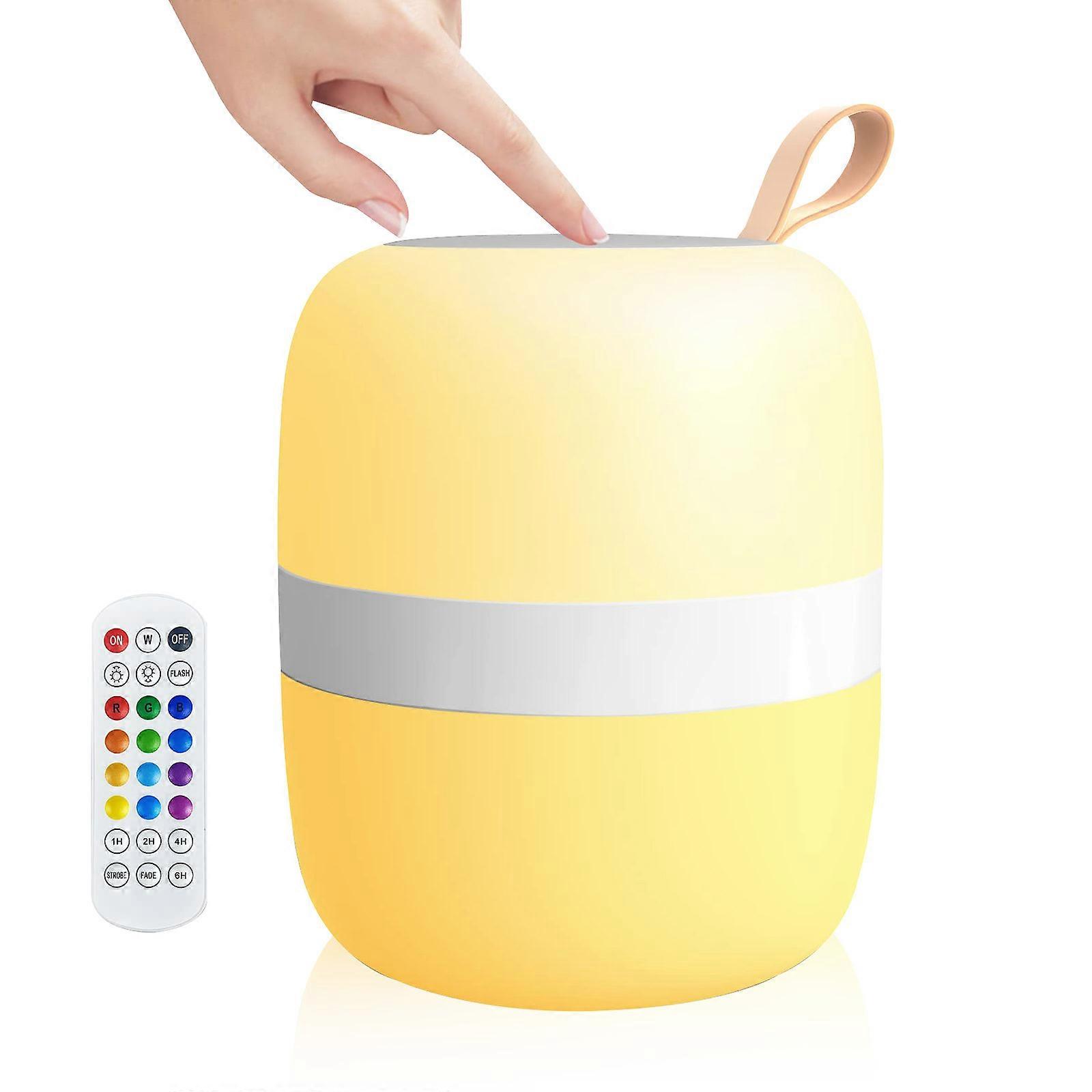 Dual-Sided LED RGB Remote Night Light (Warm White + RGB + Remote Control)