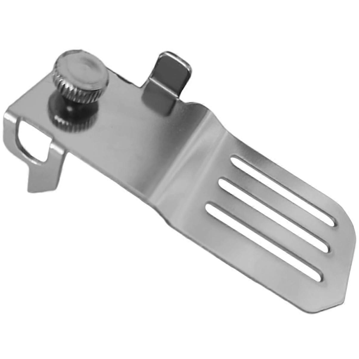 3st Measuring Tape Holder with Glue Stick, Center Measurement Tool, Pencil Ruler, Braille and Clip for Iron Measurements, Silver