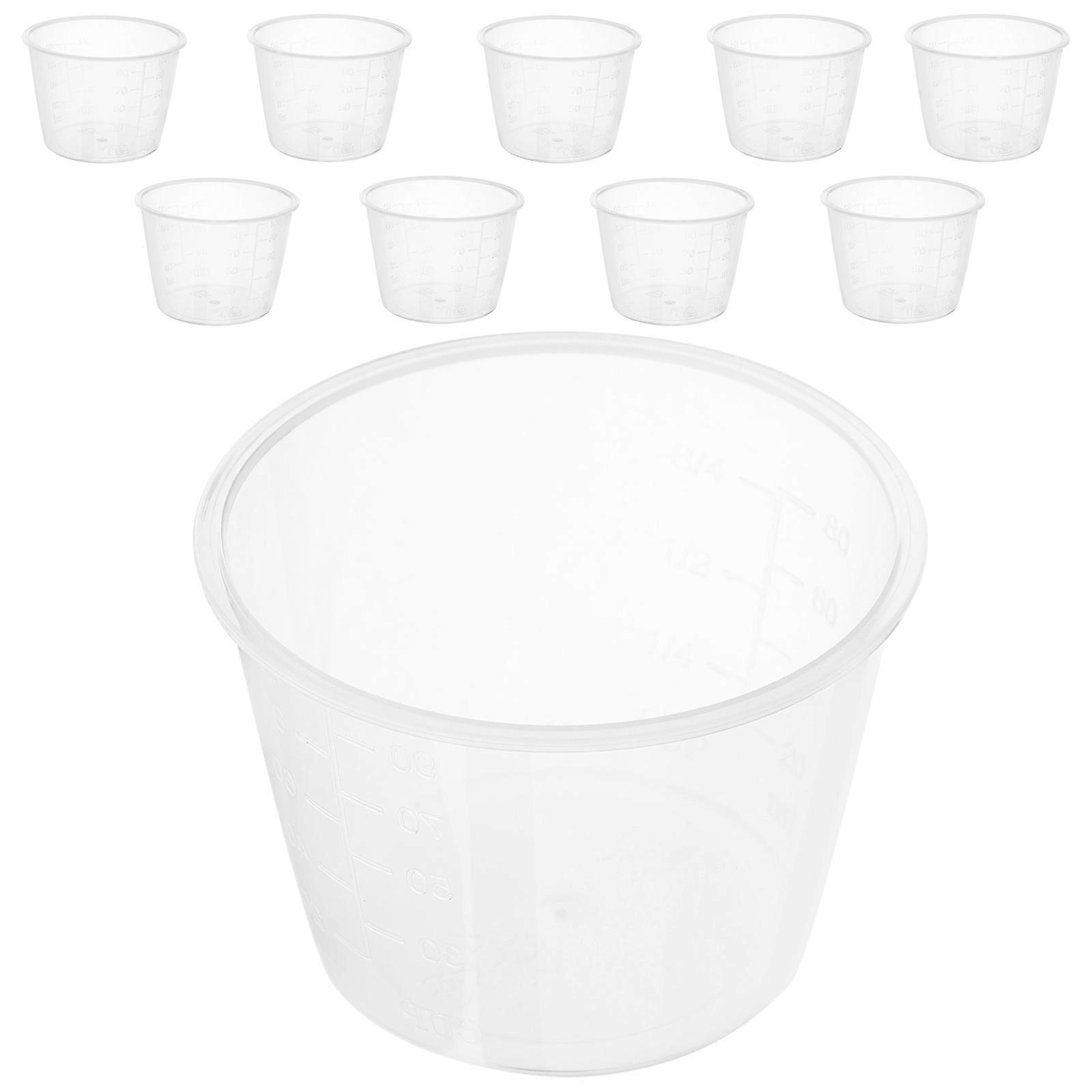 Clear Plastic Measuring Cups Set   10 Pieces for Accurate Liquid and Dry Ingredients in Cooking, Baking, and Rice Preparation
