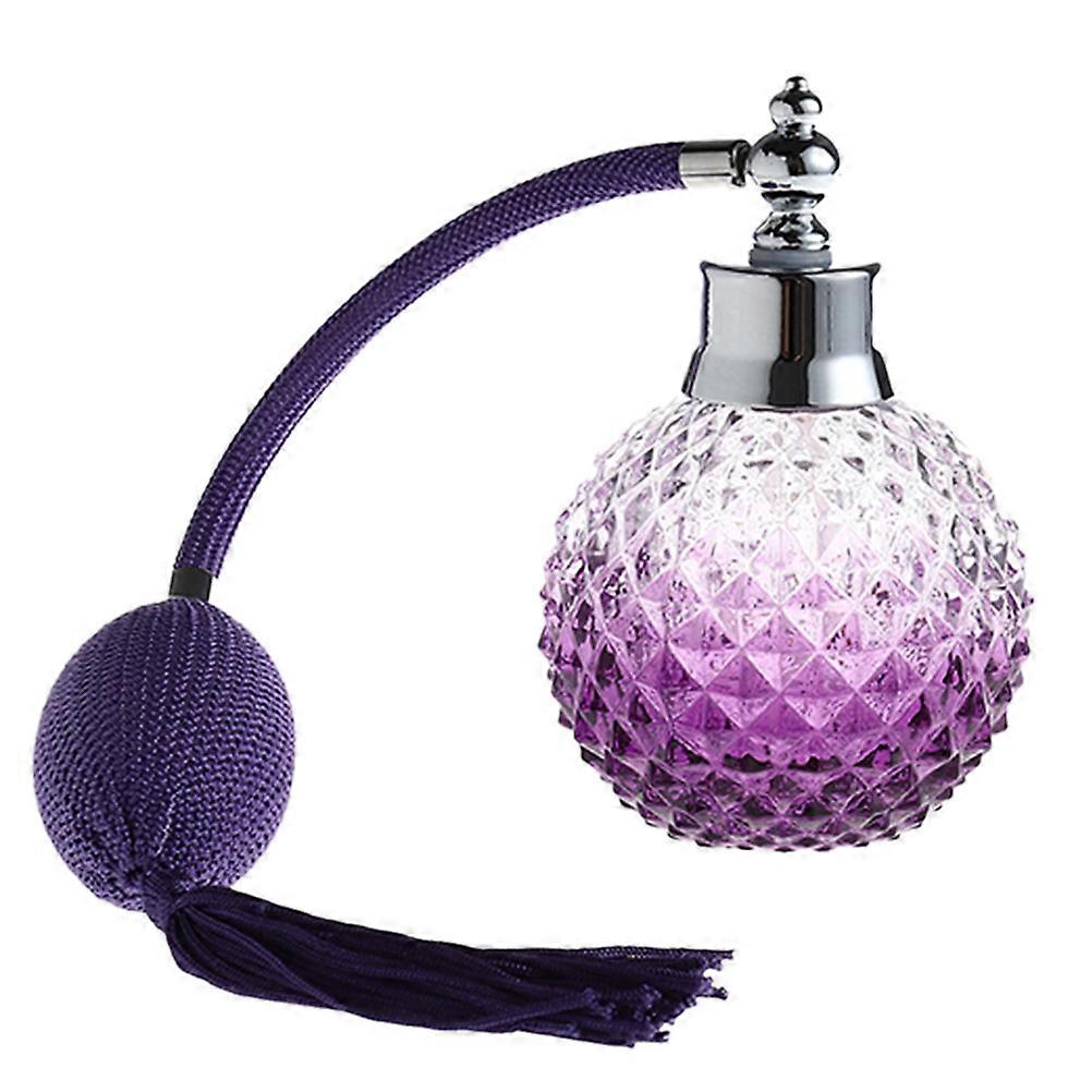 Purple Glass Perfume Bottle for Refillable Use 100ml Crystal Art Spray Bottle