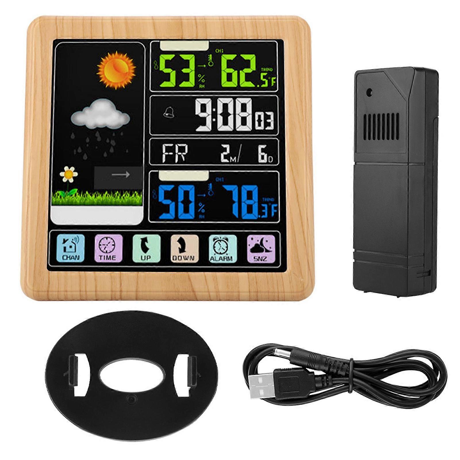 TS-3310 Full Touch Screen Wireless Weather Clock Multifunction