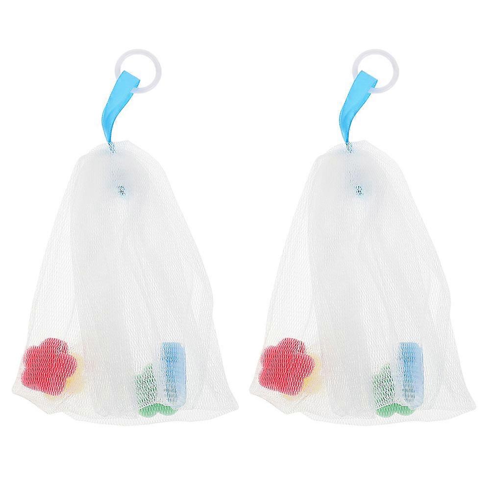 Soap Bag Face Cleansing Foaming Nets for Home Use 2Pcs White Pe