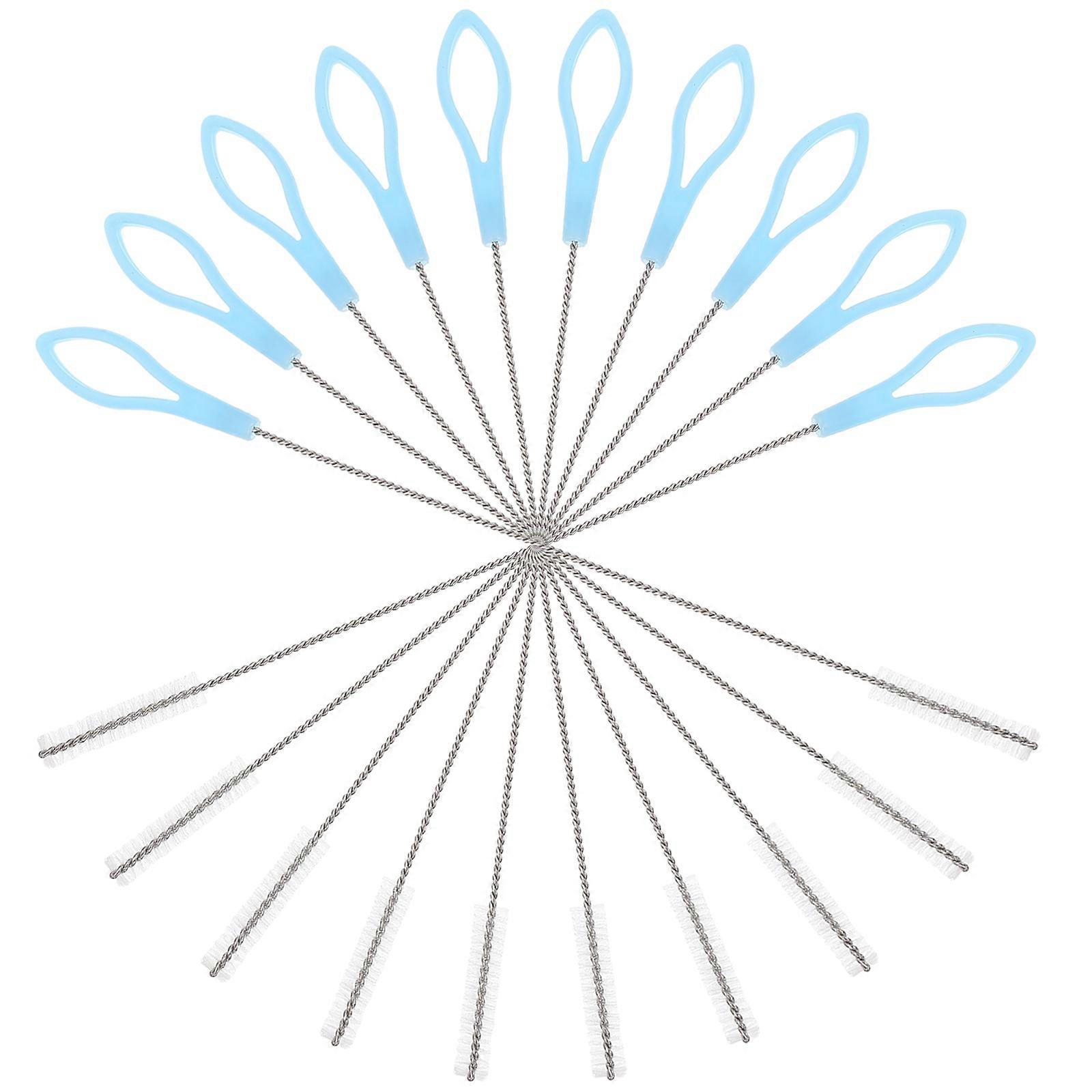 Tube Cleaner Brush Set 20Pcs For Daily Use In Small Spaces Featuring Convenient Design And Sky-Blue Color