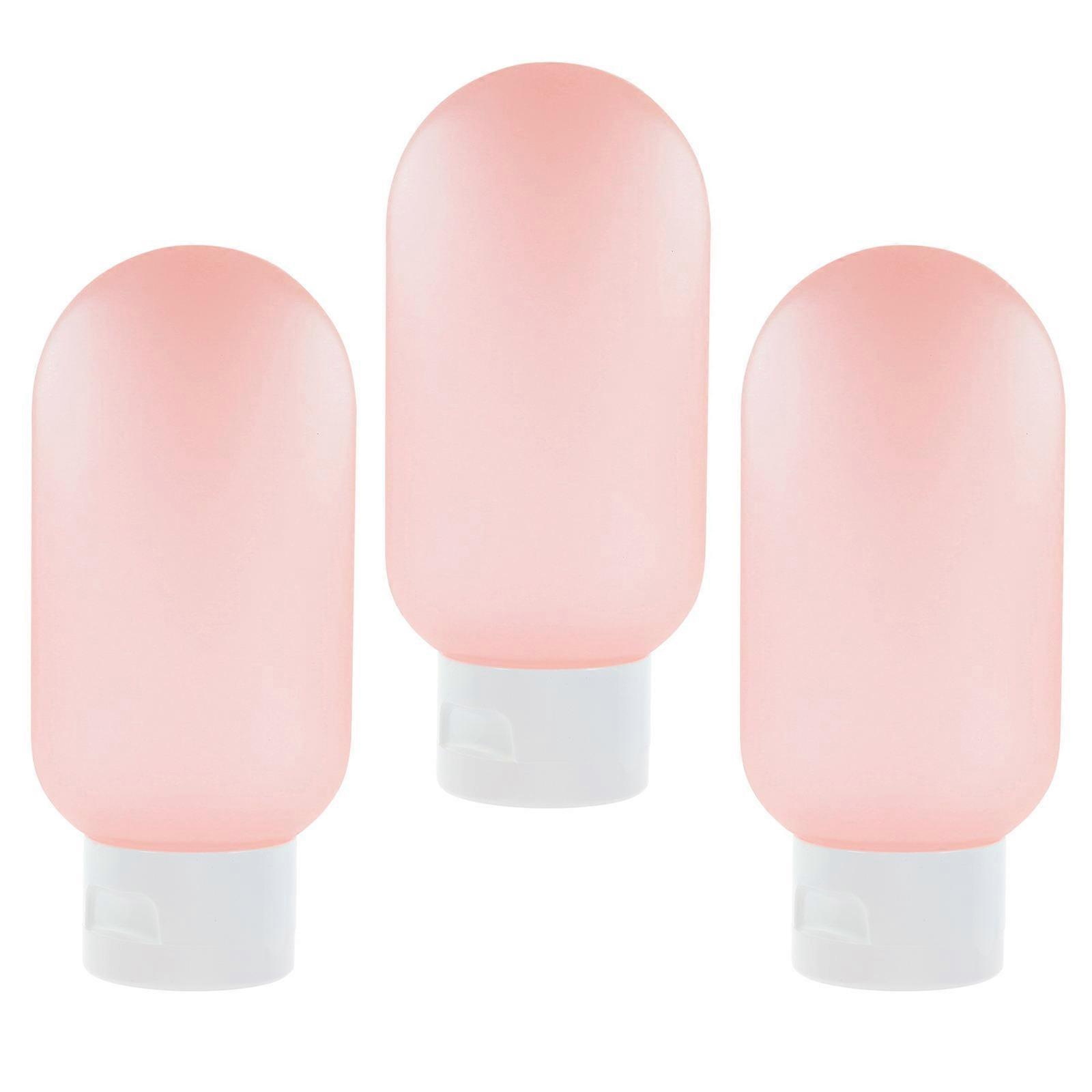 3Pcs Leak-Proof Toiletries Travel Bottles Ideal For On-The-Go Use Featuring Soft Squeezable Design