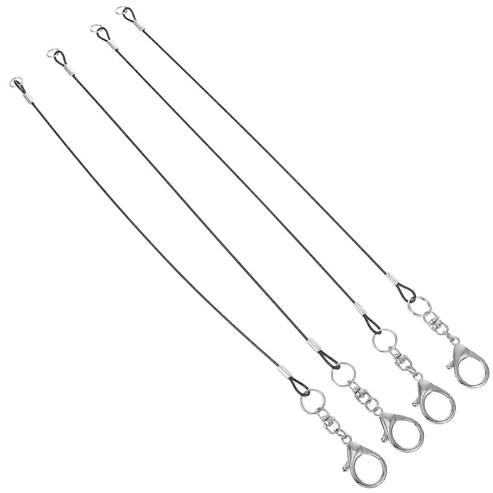 Multi-Function Safety Rope With Lobster Clasp For Key Holder And Pen Tether During Outdoor Activities 4Set