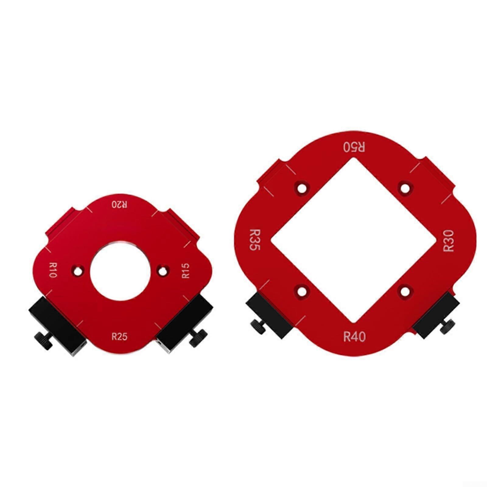 Radius Jig Router Templates Set Aluminium Alloy Wood Arc Cutting Tool 8 Sizes R10R50