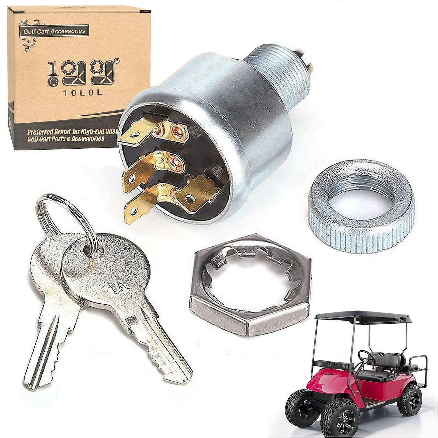 Uniquely Keyed Starter Ignition Switch for EZGO TXT, Medalist, Marathon