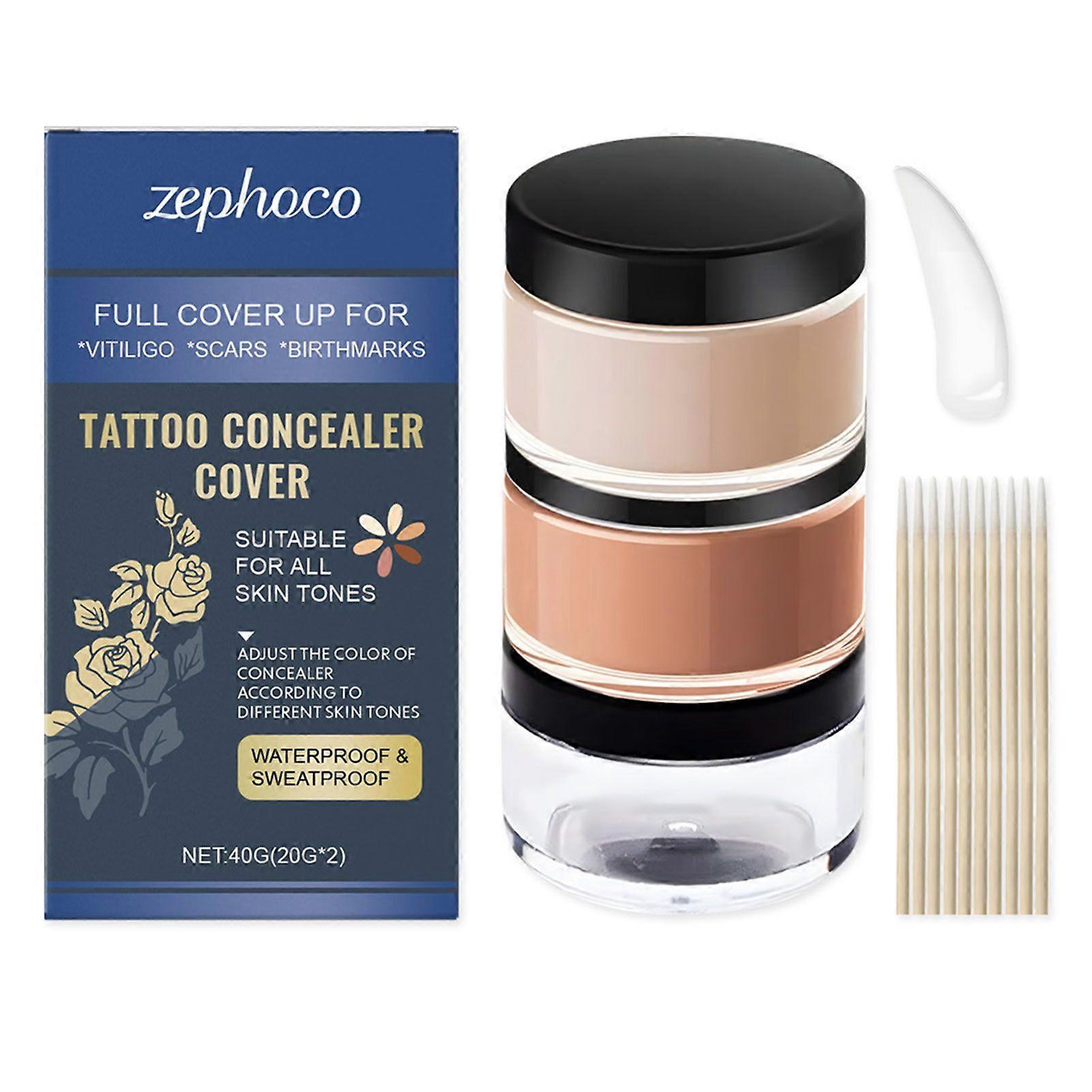 Tattoo Cover Up Makeup Waterproof Concealer for Scars Birthmarks Legs Arms Full Coverage