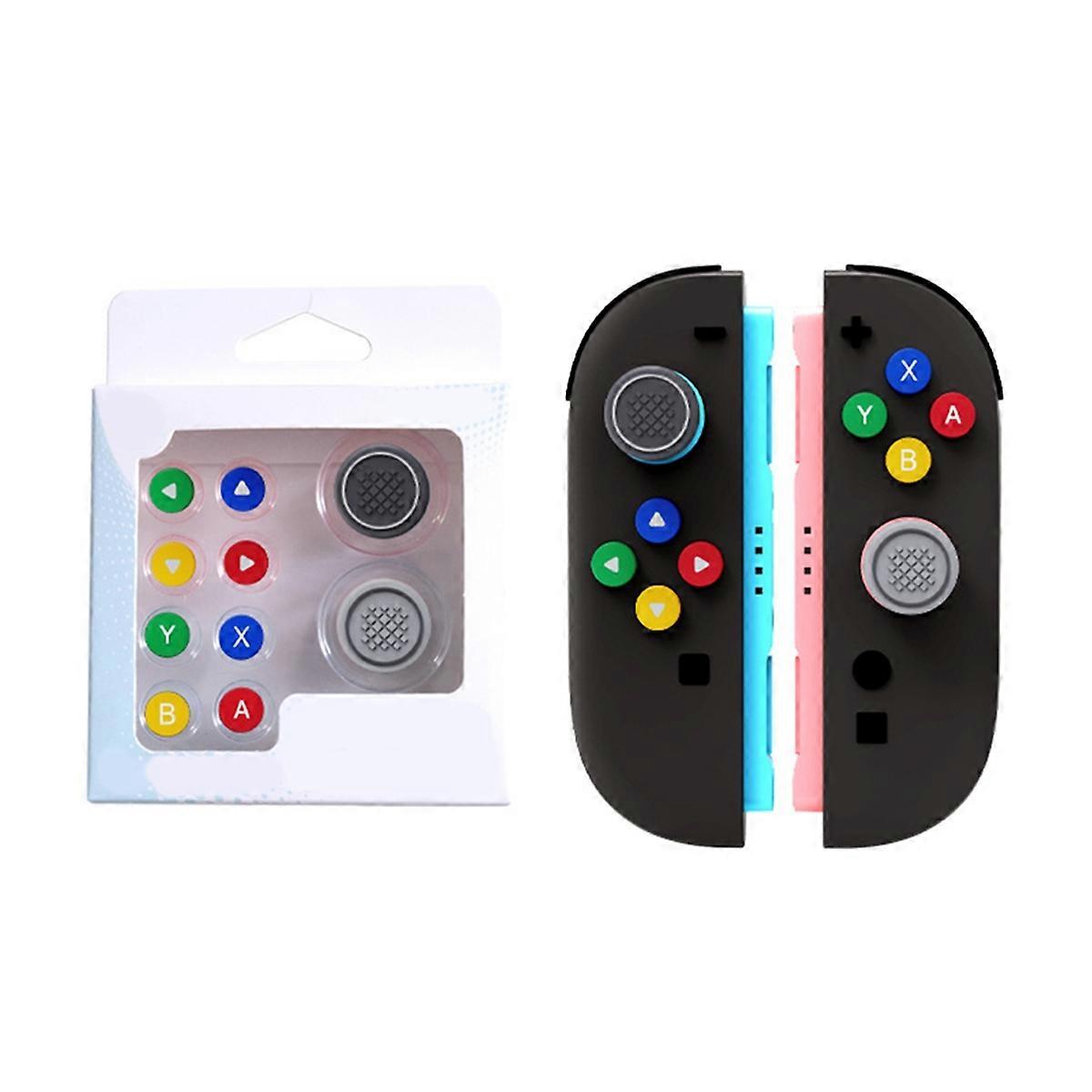 Replacement D-Pad & ABXY Button Caps for Switch2 Decorative Strip for Switch 2 Controllers As Shown
