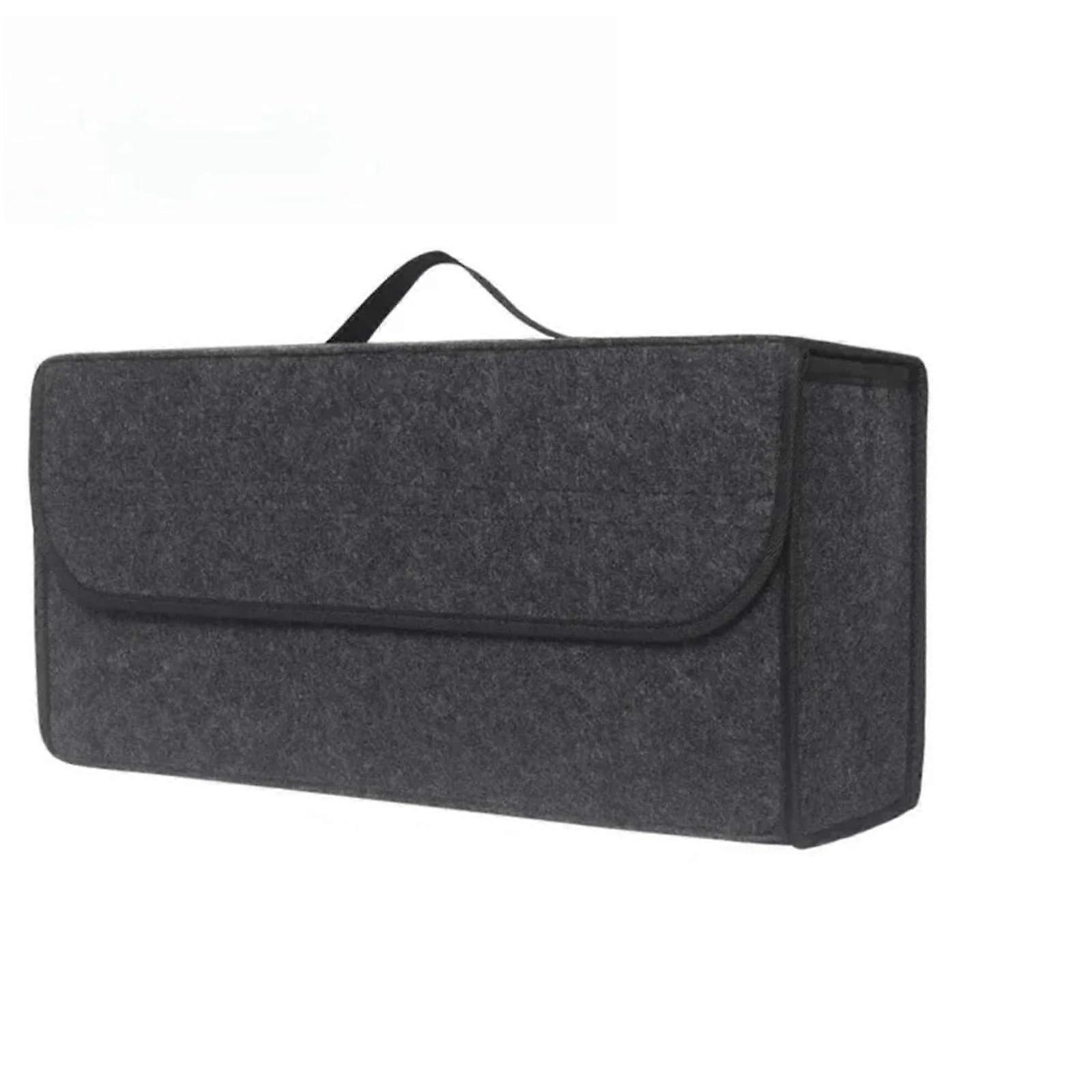 Car Boot Organiser Non Slip Felt Storage Box Large Capacity Foldable Trunk Organizer For SUV And Sedan Heavy Duty