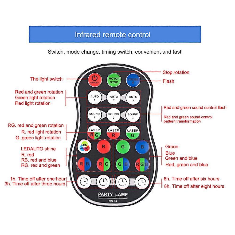 Mini Charge USB Disco Light, 60 Patterns, RGB Laser Party Lamp