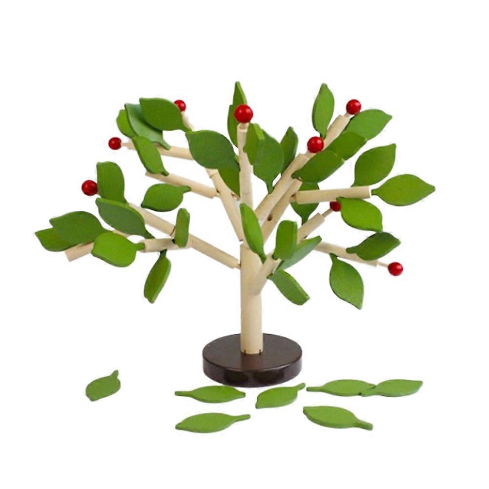Educational Brain Exercise Puzzle Shape Toy Green Bamboo Wooden Material Playtime 1Pcs