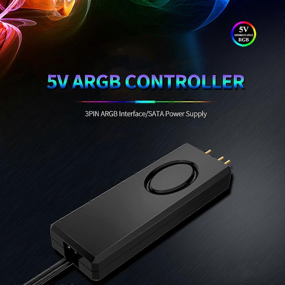 Jonsbo 5V 3Pin ARGB Controller SATA Power Supply Manual Adjustment Controller for Chassis Fan Light Bar Water-cooled Radiator