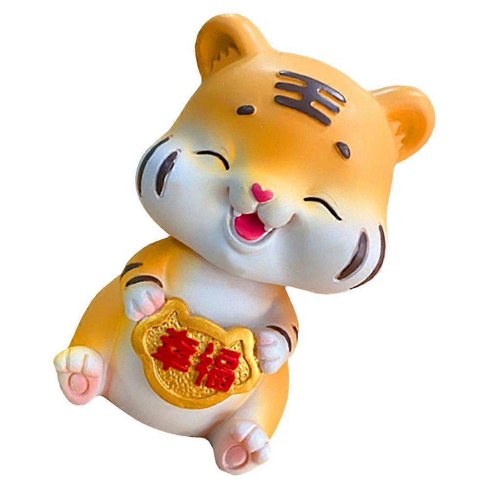 Resin Tiger Sculpture for Decor Lovely Statue for Home Car Decoration