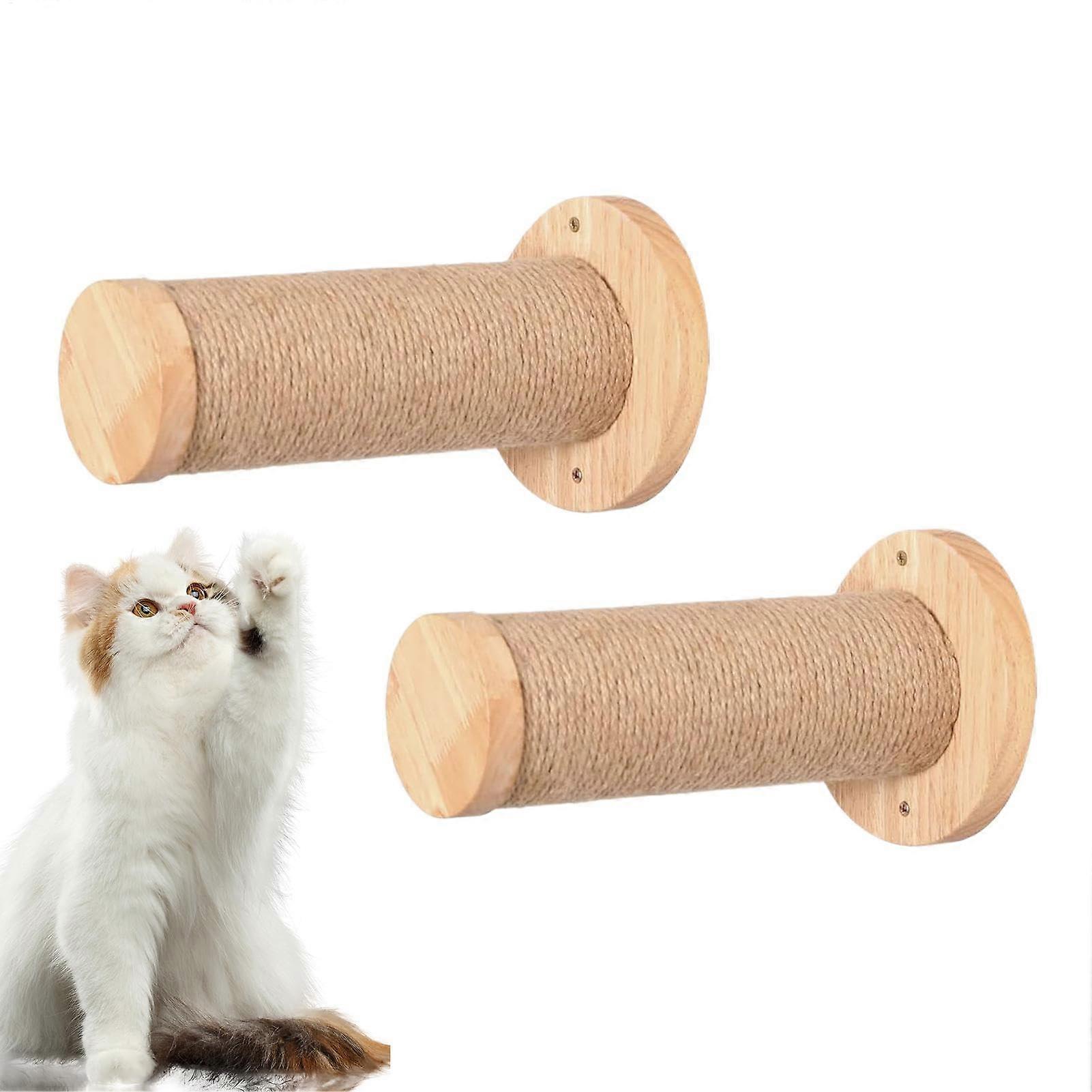 Wall Mounted Cat Tree - Wooden Scratching Post Ladder for Large Cats, Indoor Wall Shelf Furniture, Stable and Safe Design