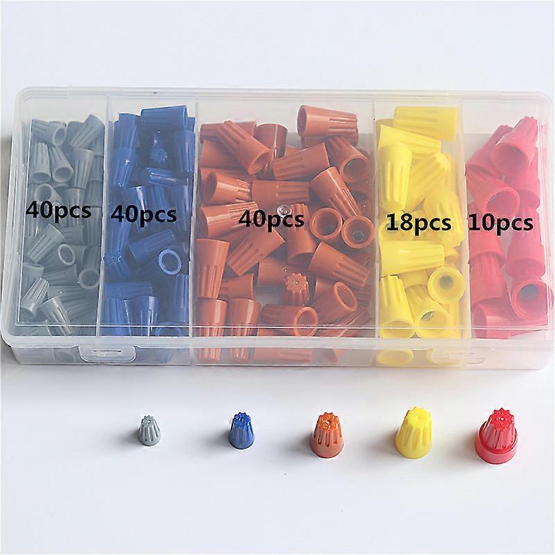 Fonepro 158 PCS Terminals, Automatic Quick Wire Connector Cable Electrical Cable Connection Screw, Connector Cap, with Spring Insert, Twist Nuts