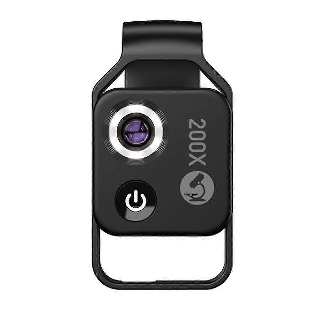 Objektiv pro zvětšený mikroskop APEXEL 200X s CPL Mobile LED černý