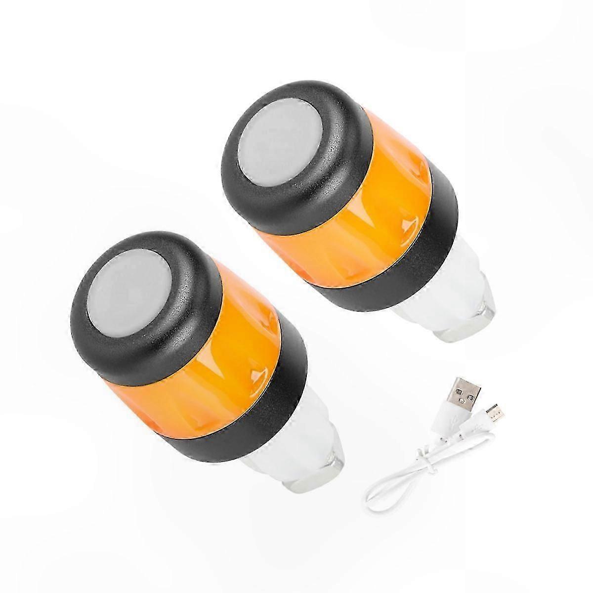 2-Pack LED Scooter Handlebar Lights Waterproof Turn Signal End Plugs