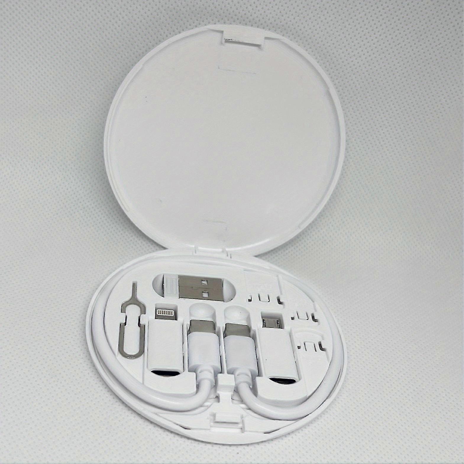 Multi USB Charging Adapter Cable Kit, USB C Conversion Set USB A & Type C To Male Micro/Type C/Lightning, Data Transfer, Card Storage, Tray Eject Pin,