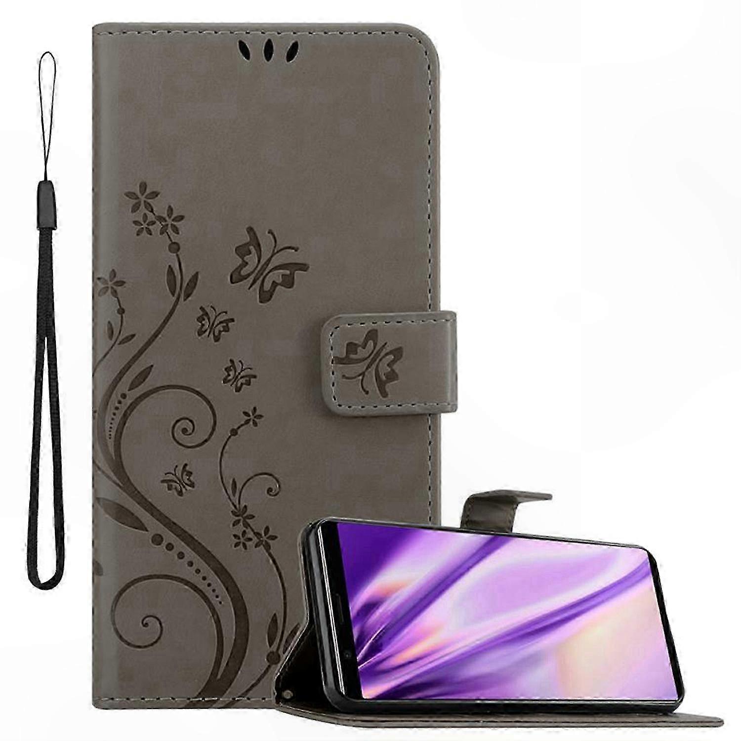 Floral Pattern Phone Case with Card Slot for Xperia 5