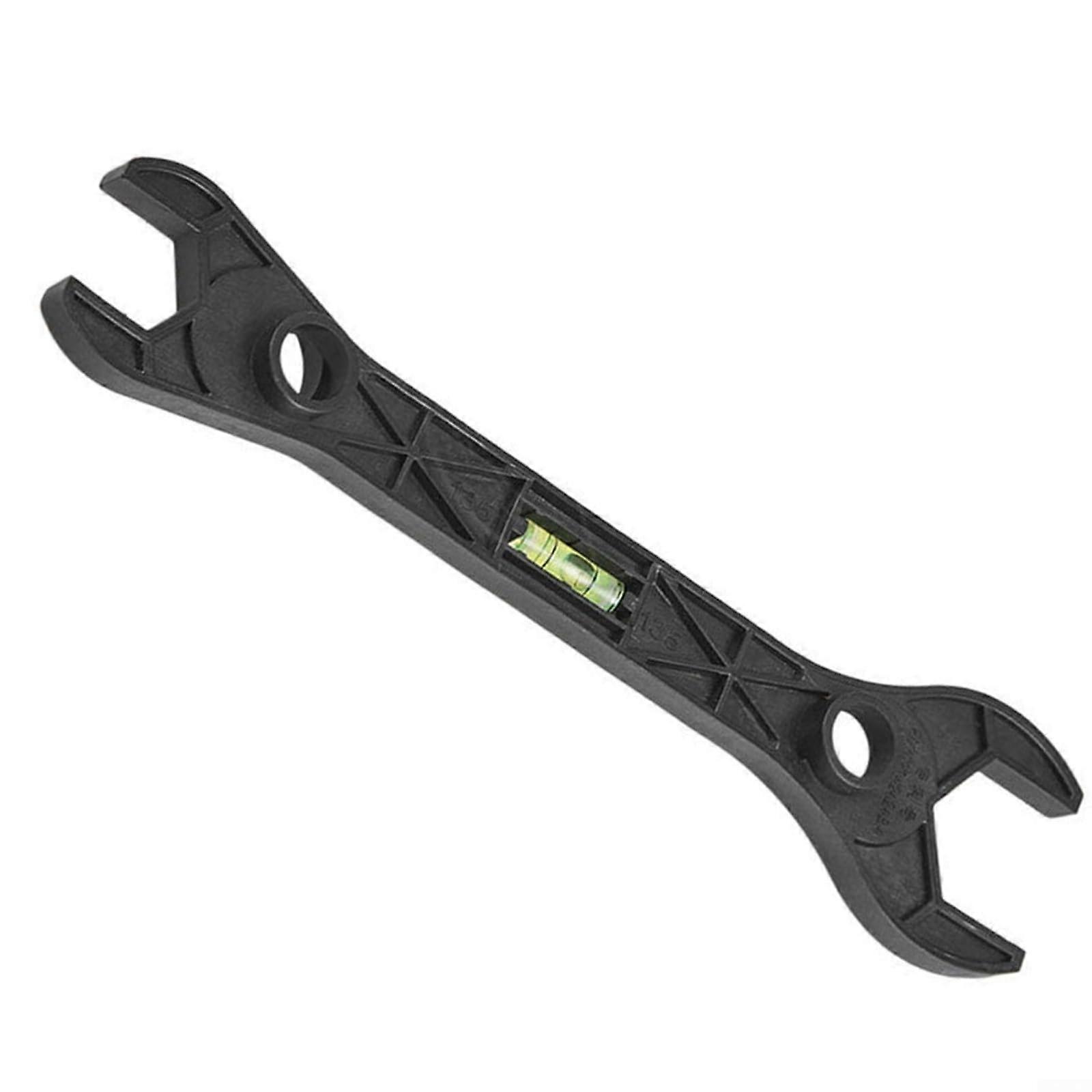 Shower Wrench with Spirit Level MultiPurpose Plumbing Tool for Positioning Stainless Steel 10Inch BuiltIn Level