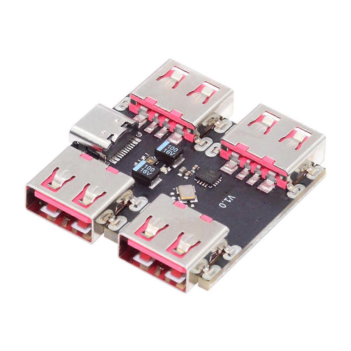 USB 2.0 to 4 Channels Ways Hub Module USB2.0 Splitter USB-HUB Type-C Extender Expansion Board 40MB/S