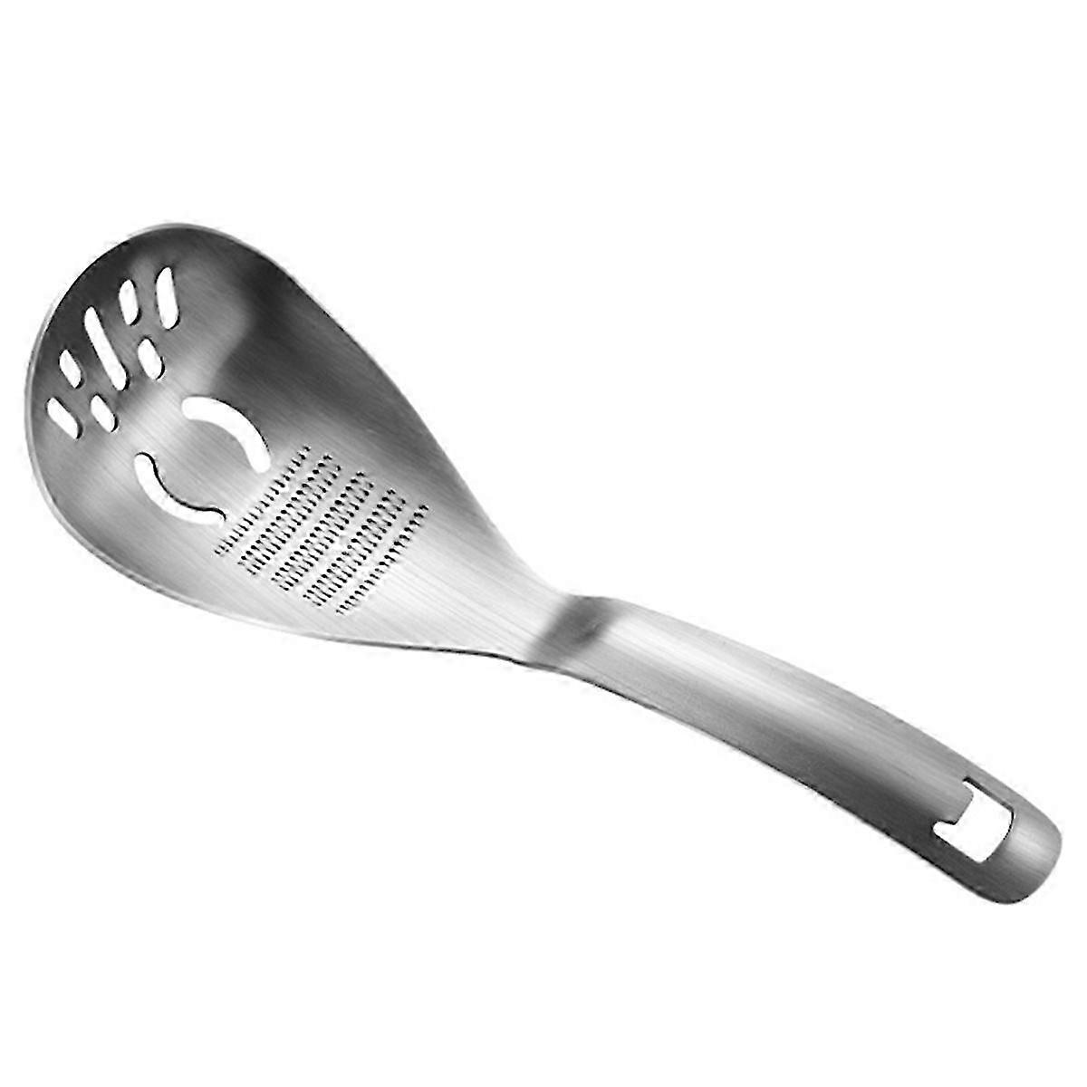 Stainless Steel Multi-Function Cooking Spoon Set with Garlic Grater and Strainer for Kitchens