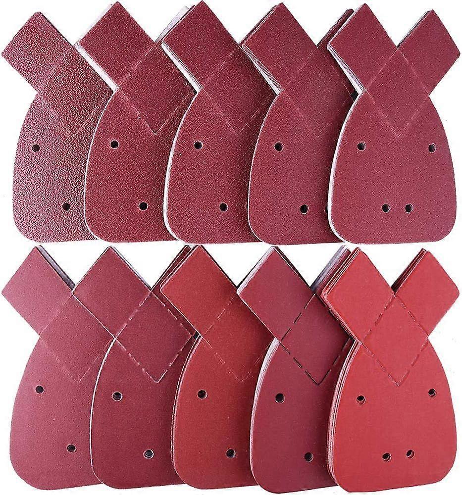 100pcs Sanding Sheets Sandpaper for Replacement, Assorted Hook and Loop Sander
