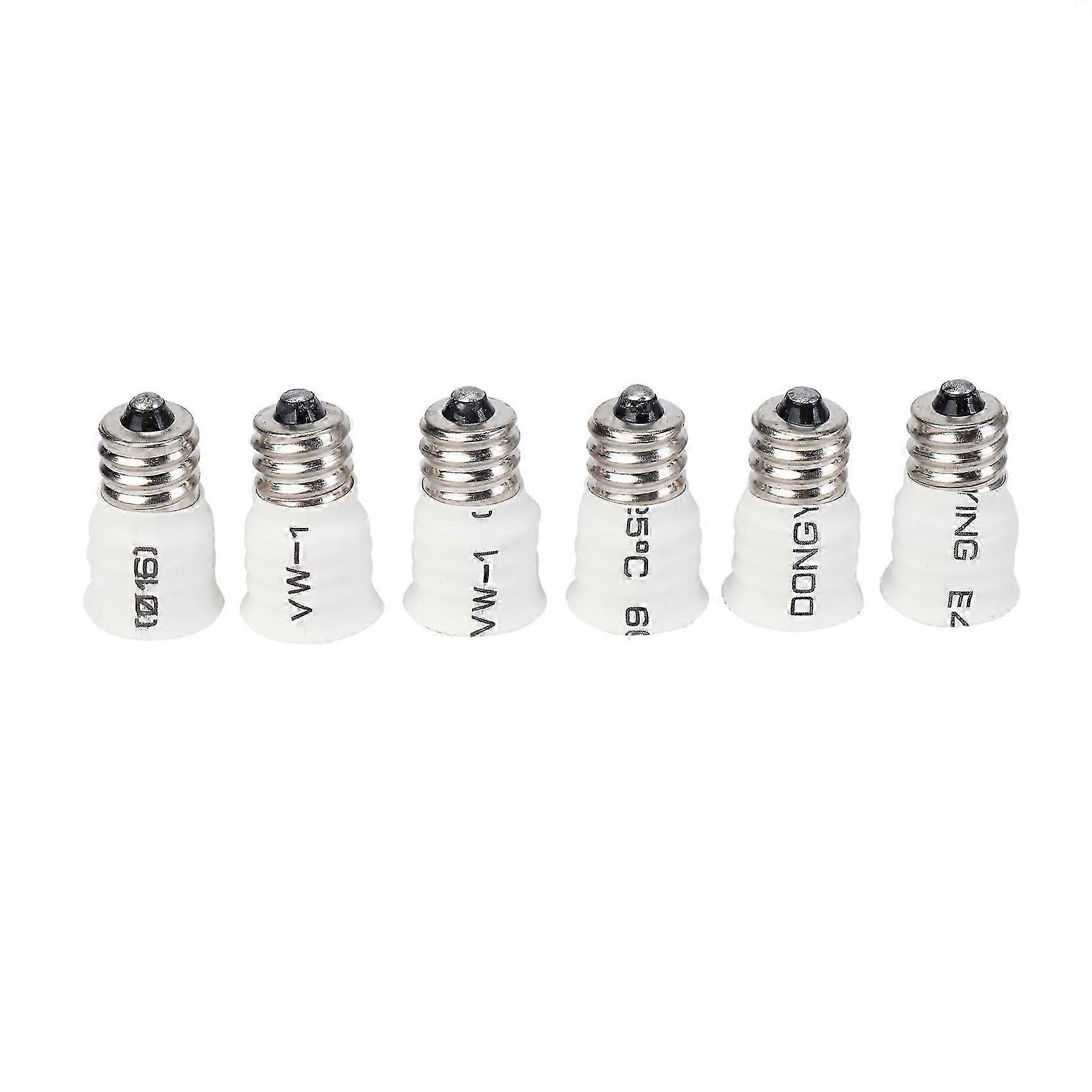 6-Pack E12 to E14 White Bulb Converter LED Light Holder Lamp Adapter Socket Changer High Quality