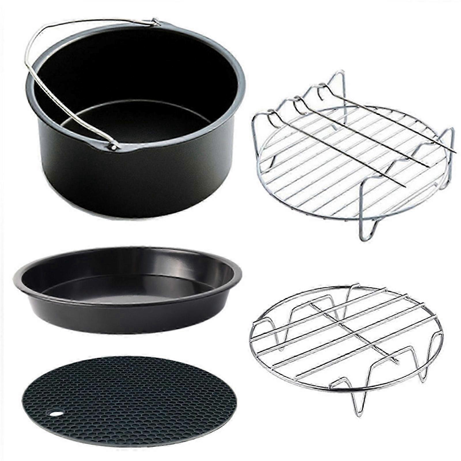 Air Fryer with 5-Piece Kit - Includes Grill Basket and Rack for Versatile Cooking Edition 0910