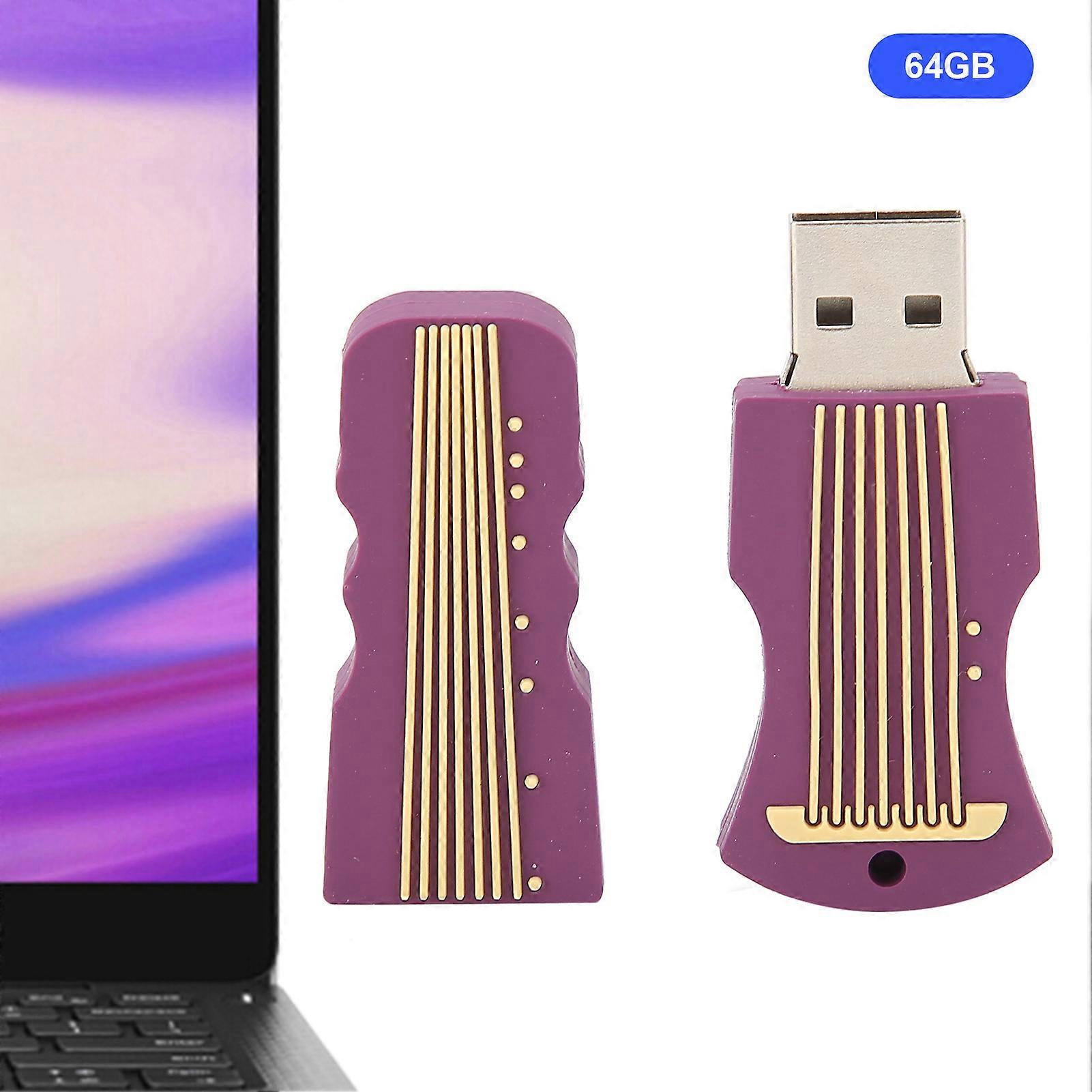64GB Musical Instrument USB Flash Drive Portable Data Storage