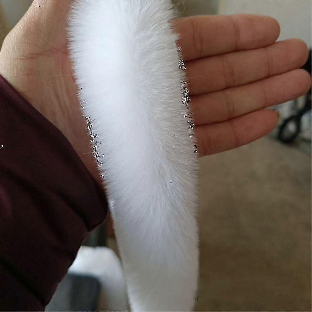 1.5m Faux Fur Ribbon Tapes Trim Fabric Roll Plush Fur Stripe Long Plush Fur Fabric Fluffy Trimming Diy Crafts For Winter Costume